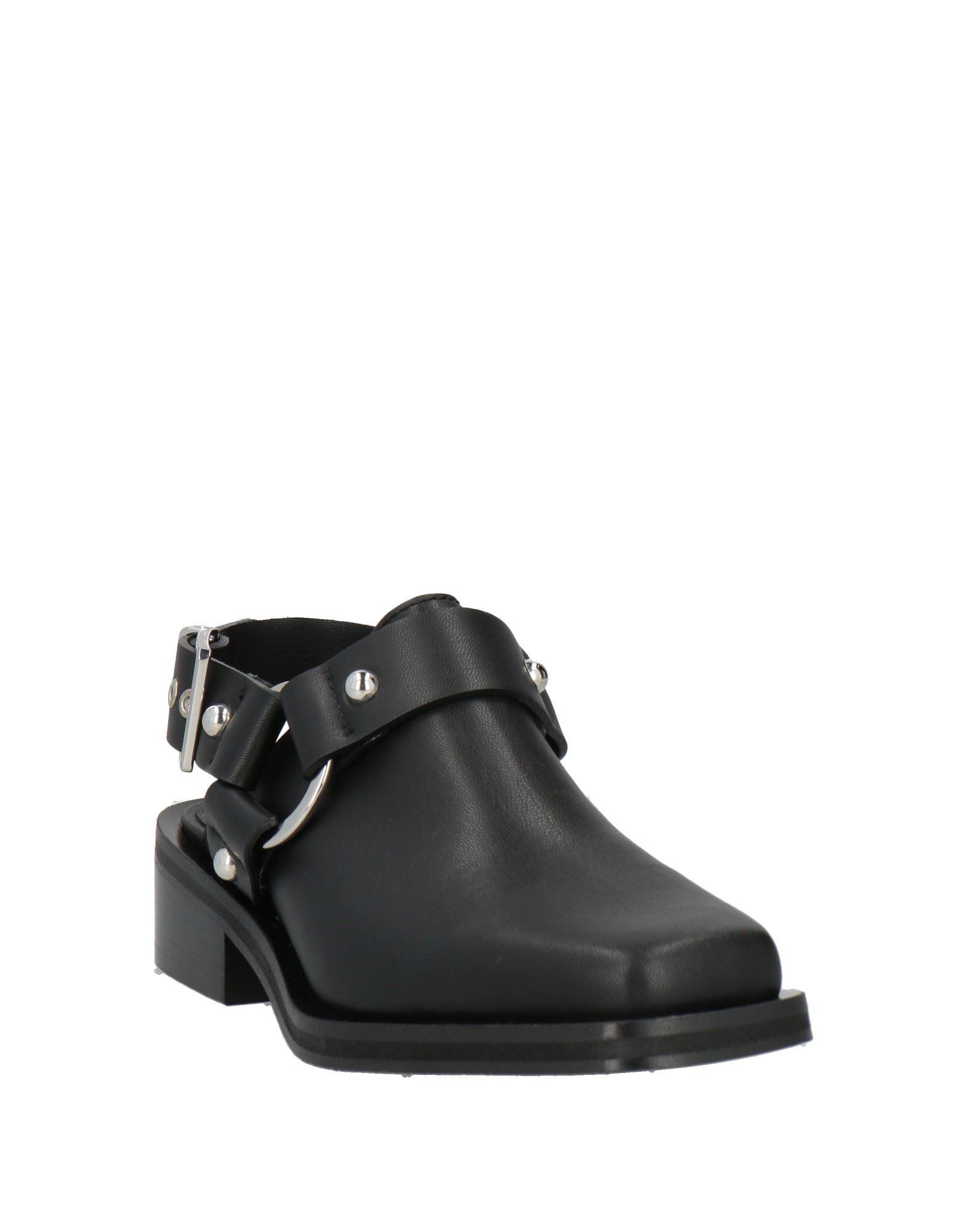 GANNI ミュール Faux leather lace-up mules in black - Ganni | Mytheresa