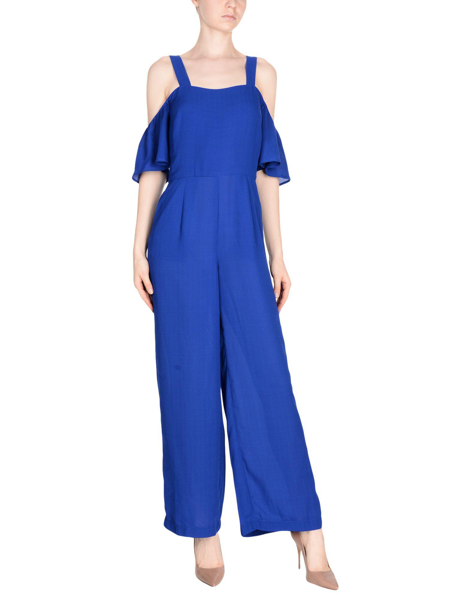 bright blue jumpsuit