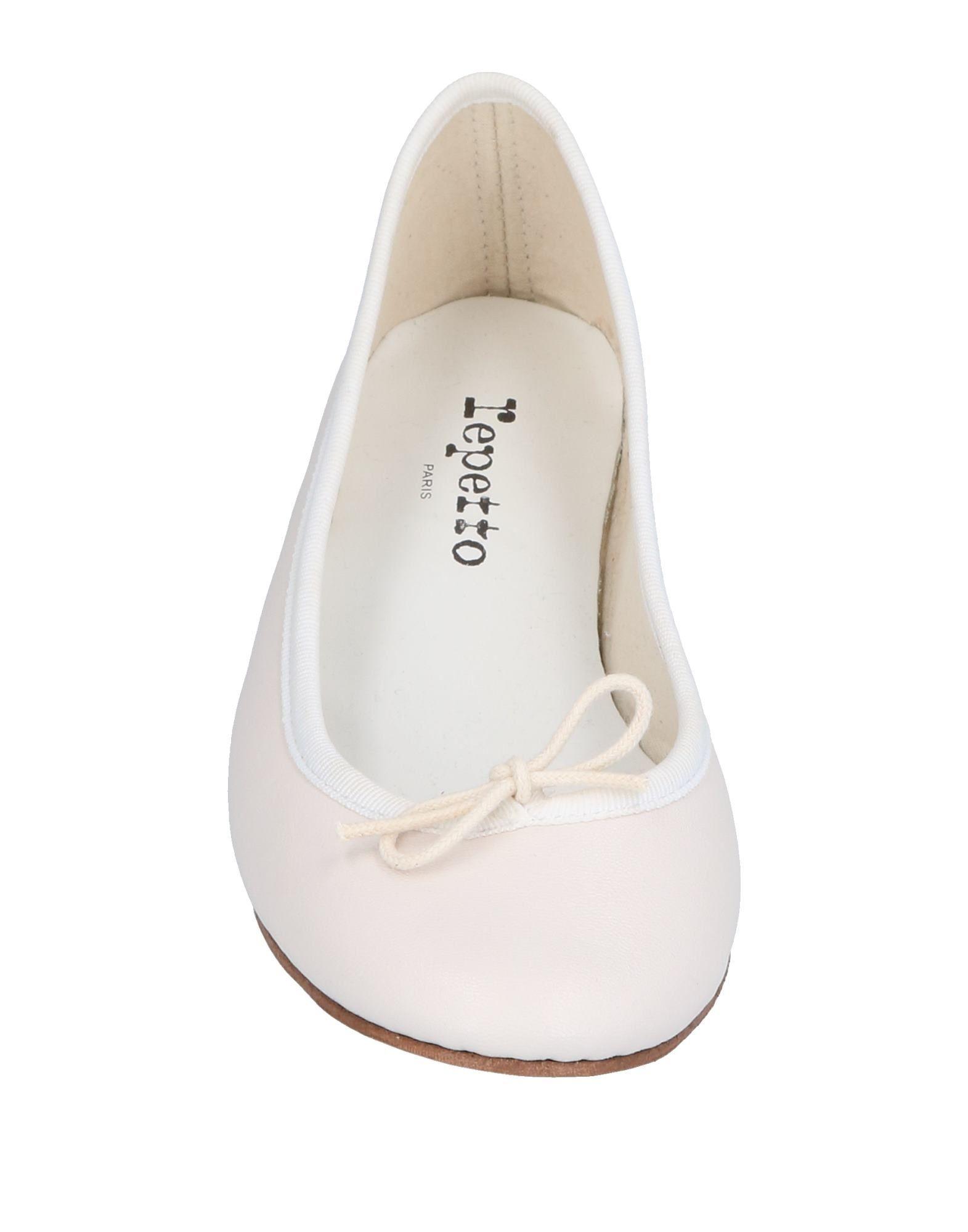 Repetto Leather Ballet Flats in Ivory (White) - Lyst