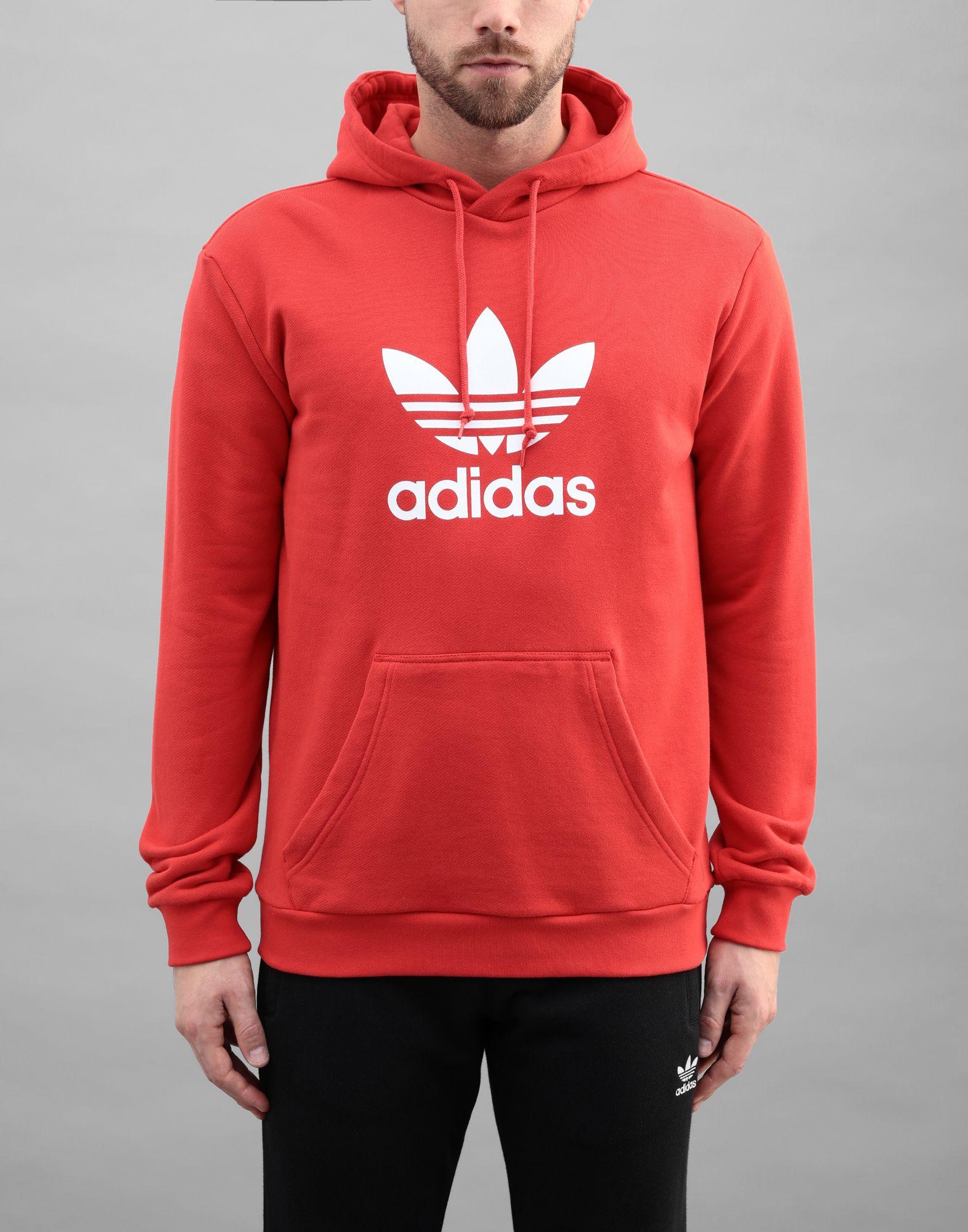 adidas Originals Cotton Sweatshirt in Red for Men Lyst