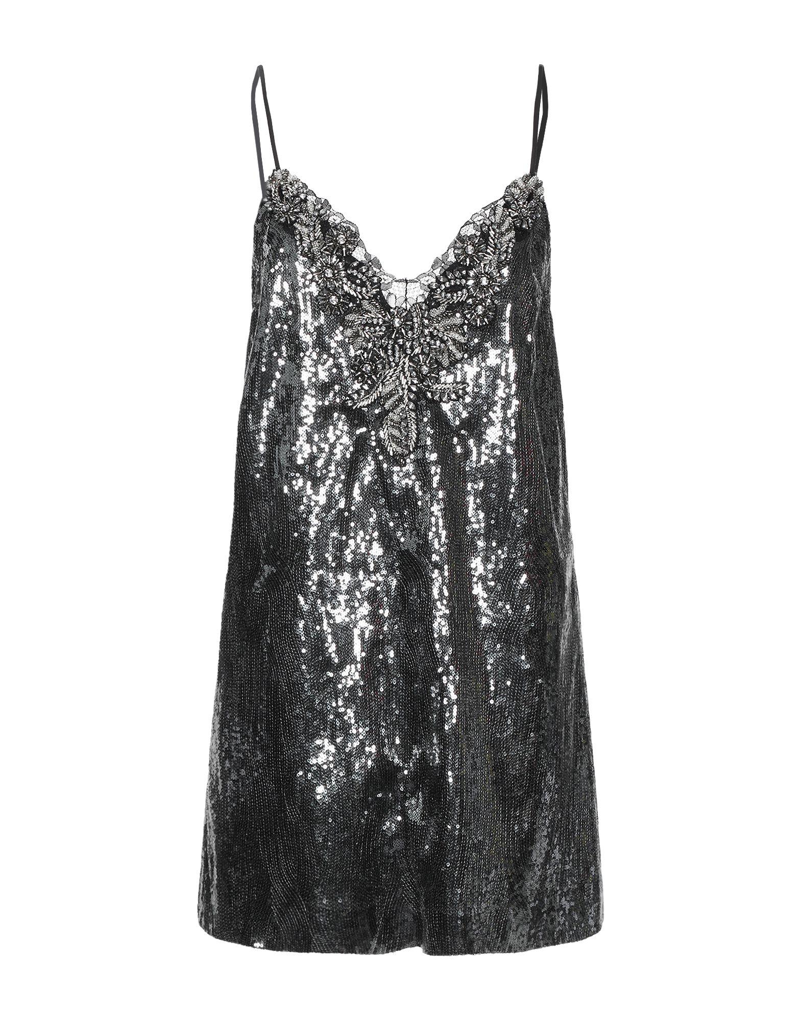 Dundas Lace Short Dress in Silver (Metallic) - Lyst