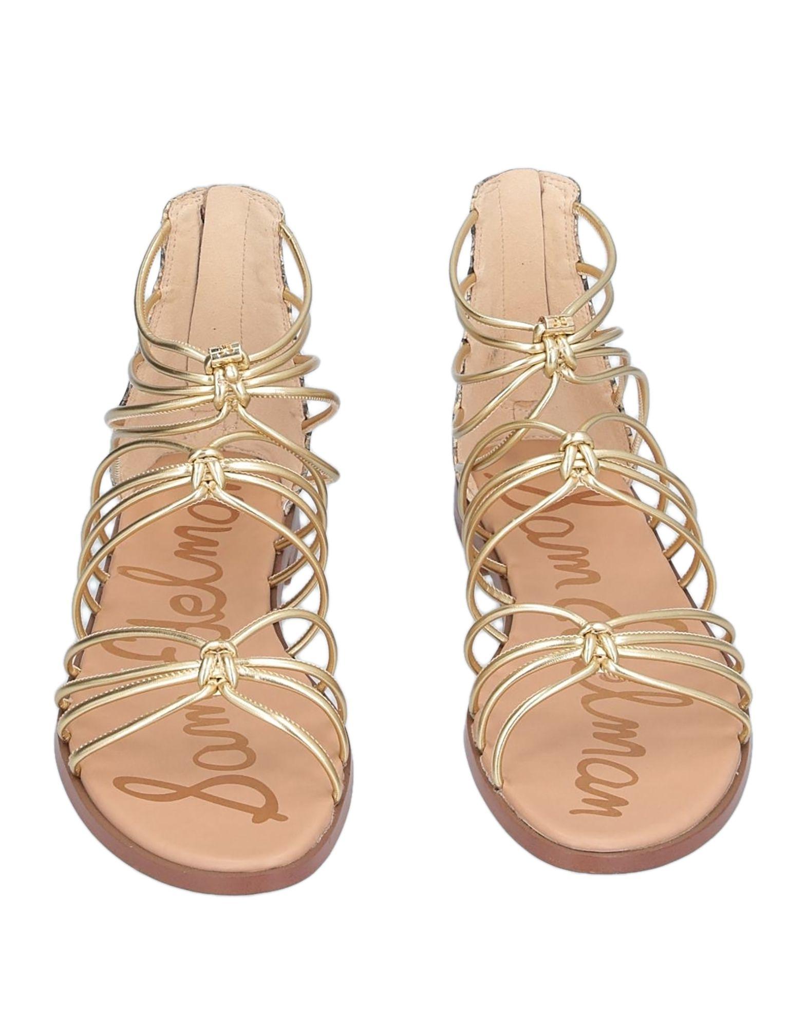 Sam Edelman Leather Sandals in Gold (Metallic) Lyst