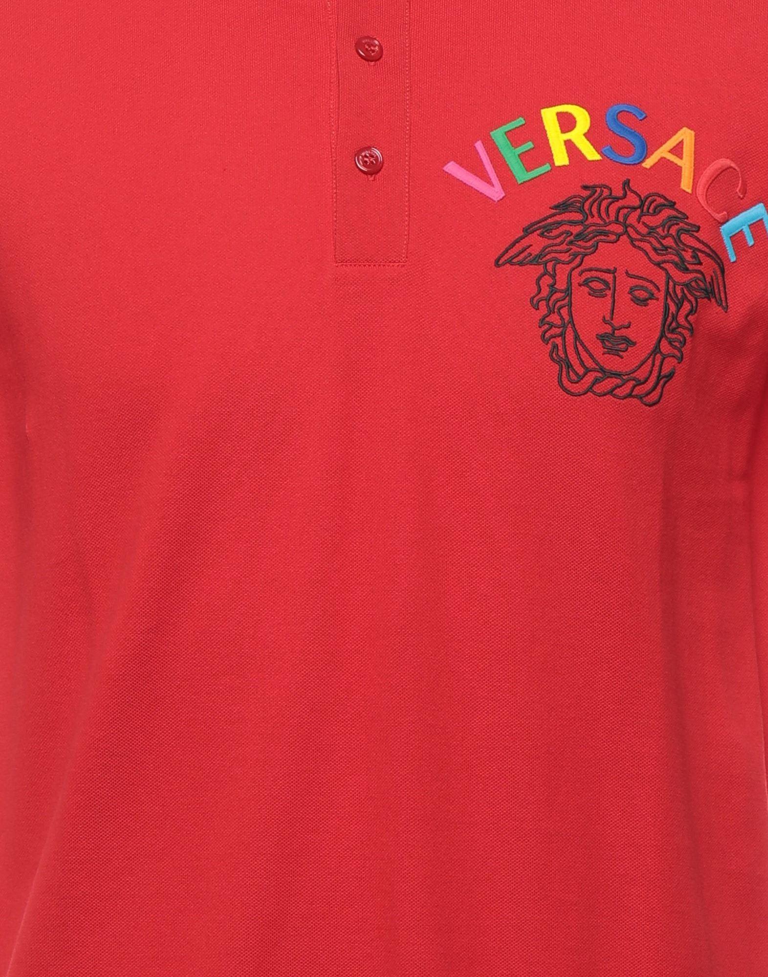 Snikken Monumentaal Ideaal Versace Polo Shirt in Red for Men | Lyst