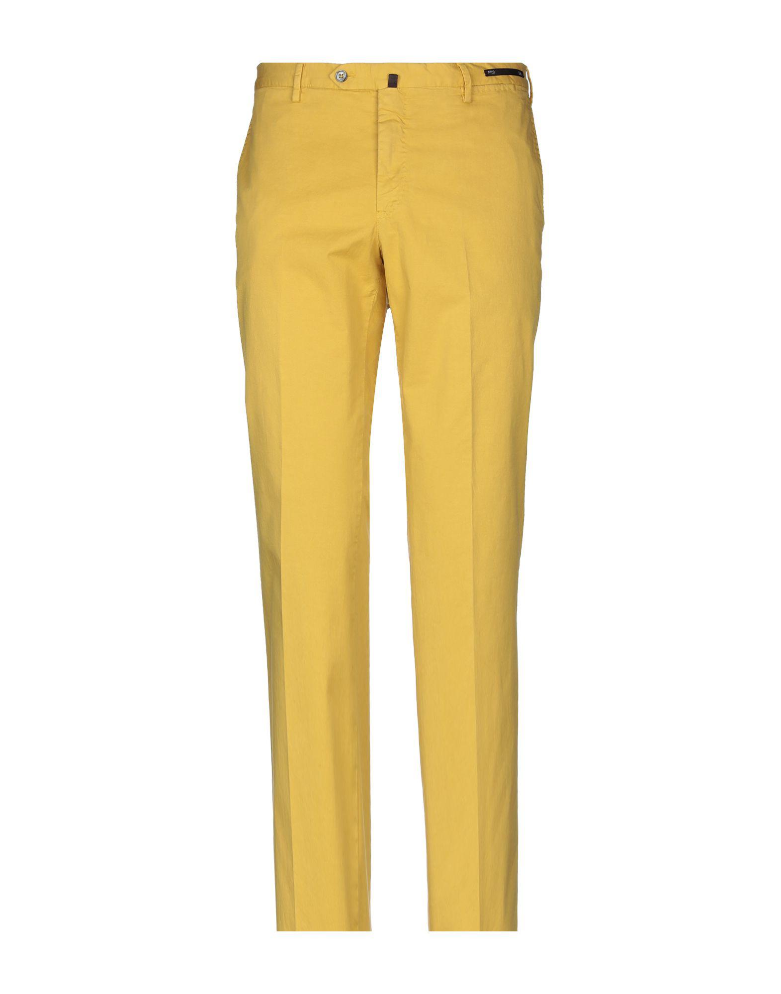 PT01 Casual Pants in Yellow for Men - Lyst