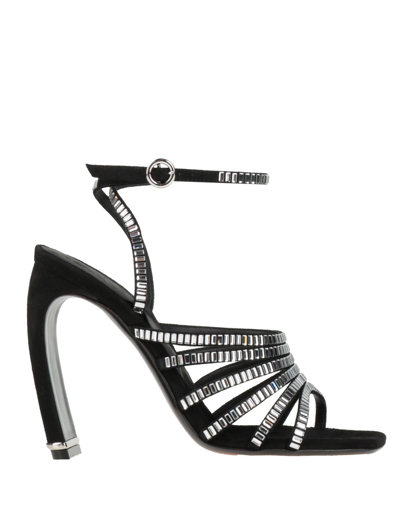 Sandales Lanvin à Talons Hauts - Lanières En T Avec Estampage Métallique - Taille 10-40 - Neuf Sans Emballage
