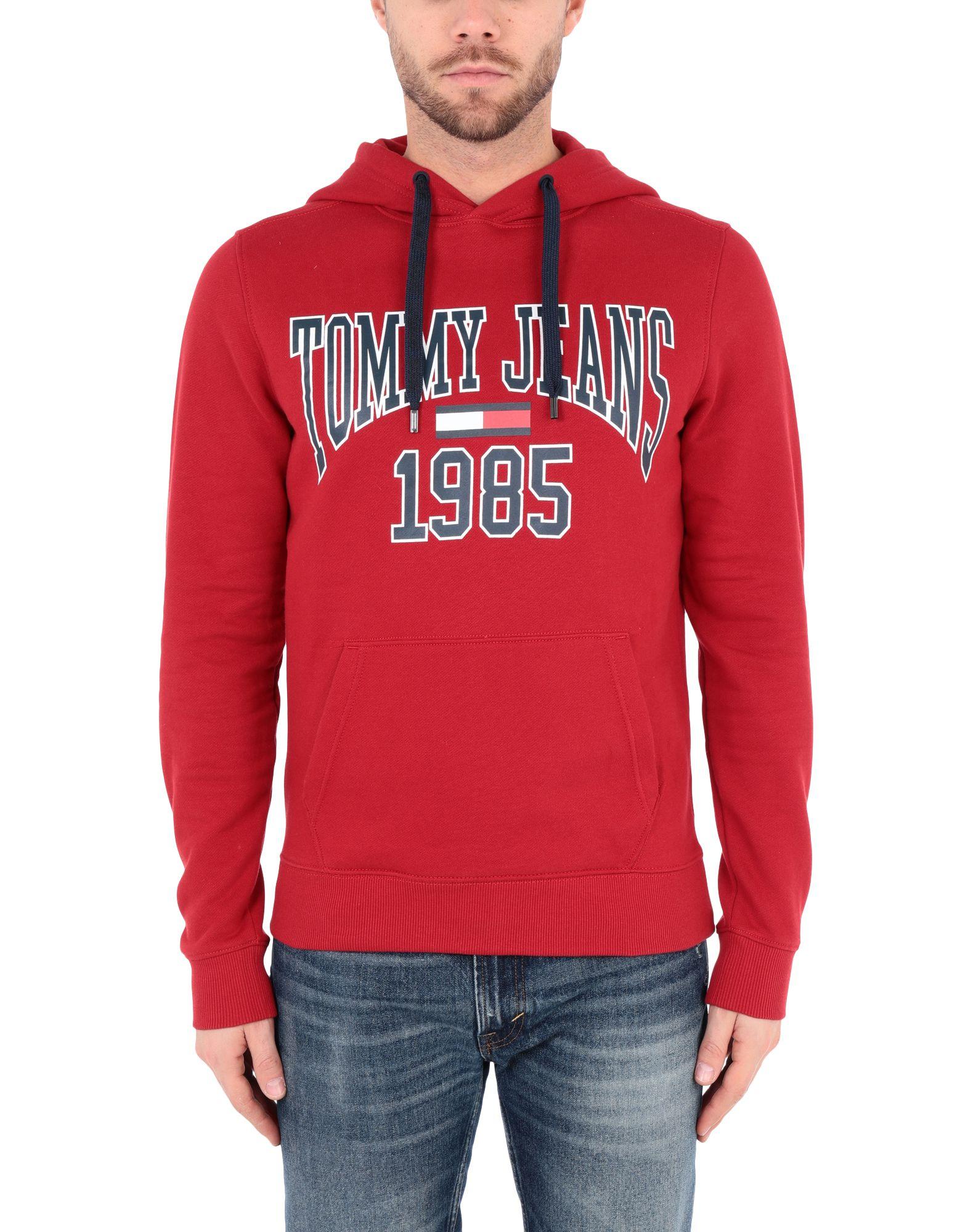 Tommy Hilfiger Fleece Sweatshirt in Red for Men - Lyst