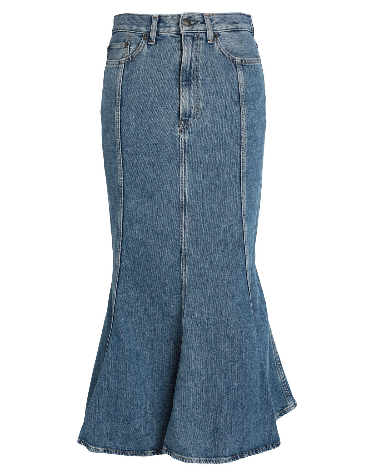 Denim Midi Skirt Denim Wrap Skirt Nordstrom Denim Skirt When Mini