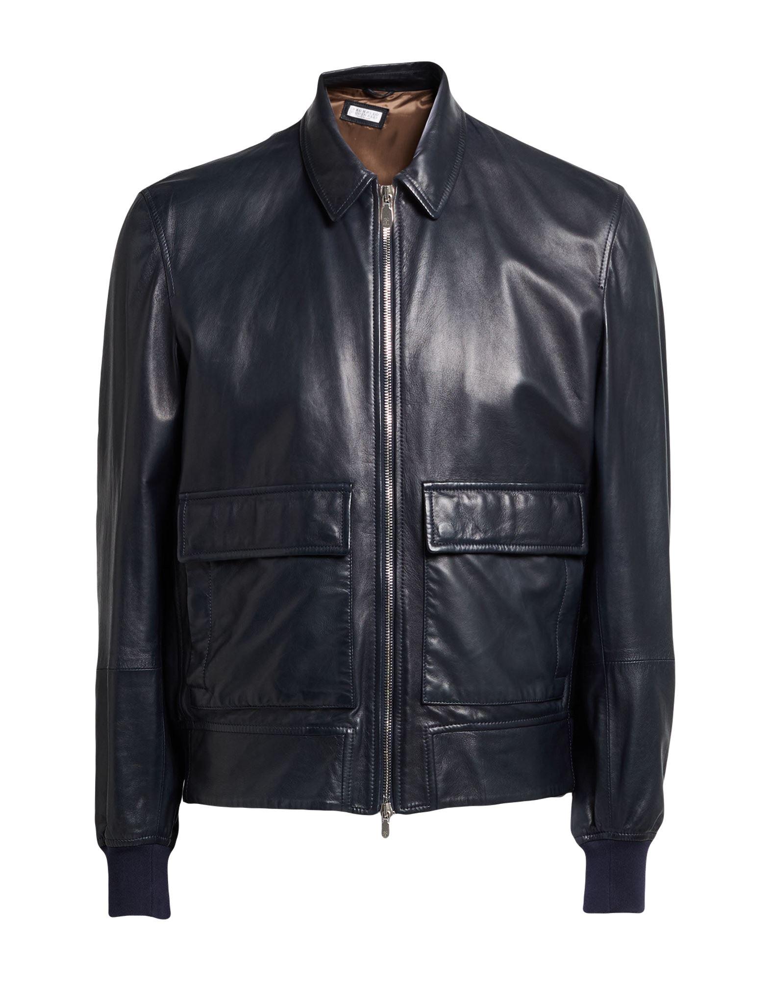 レザージャケット・コート BRUNELLO CUCINELLI BLACK LEATHER JACKET BRUNELLO CUCINELLI Asymmetrical Leather Jacket | Sam Malouf