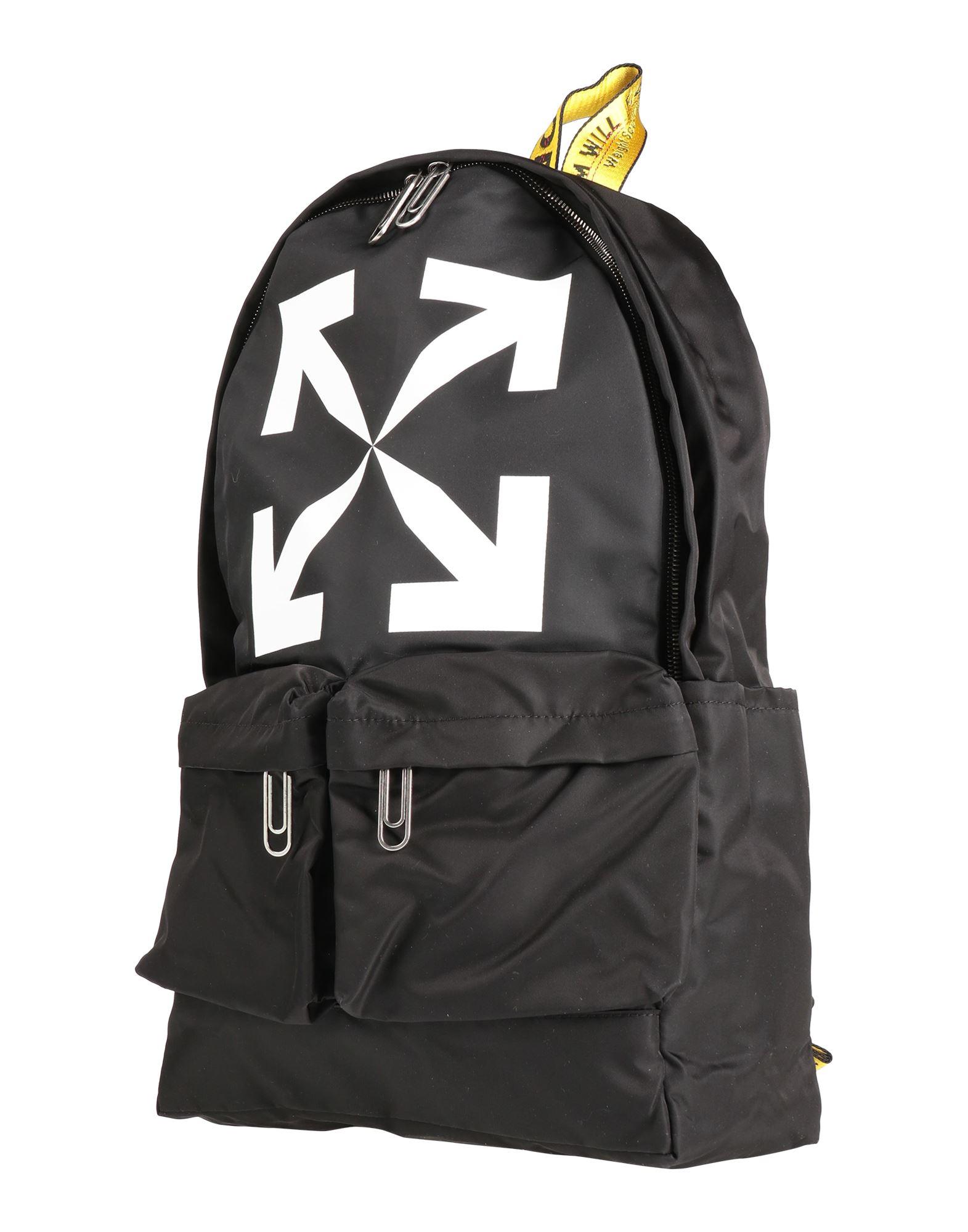 OFF-WHITE Easy Backpack Black White Yellow in Polymide with Gunmetal - US
