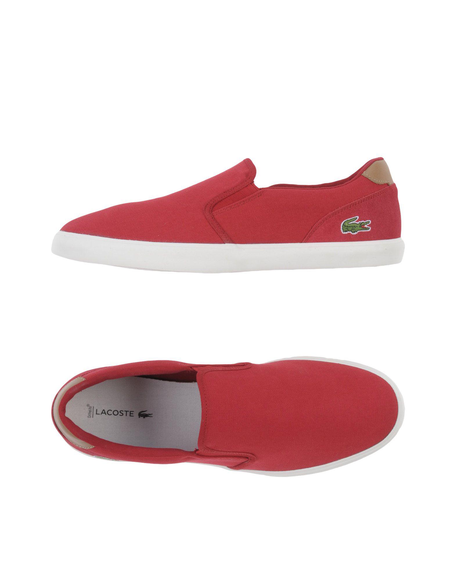 lacoste red sneakers