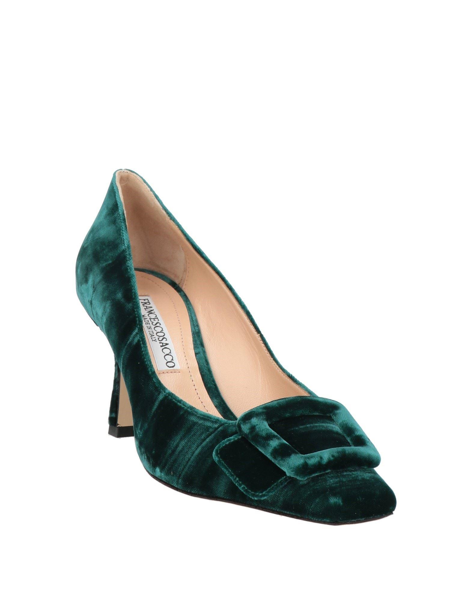 FRANCESCO SACCO Dark Pumps Textile Fibers in Green Lyst