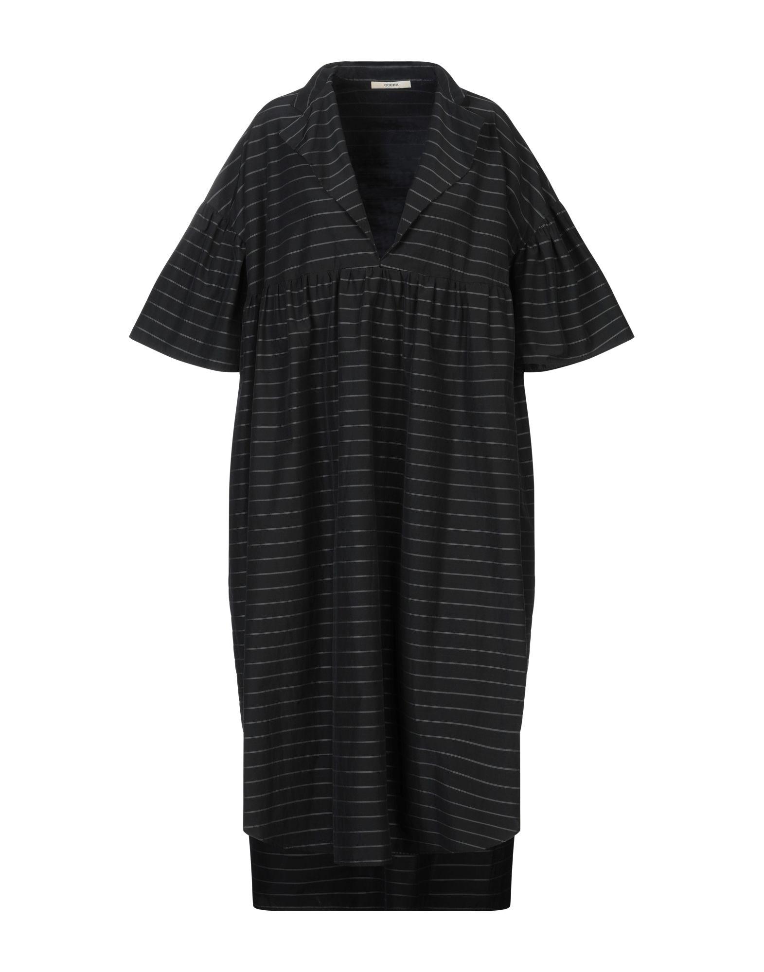 ODEEH Synthetic 3/4 Length Dress in Black - Lyst