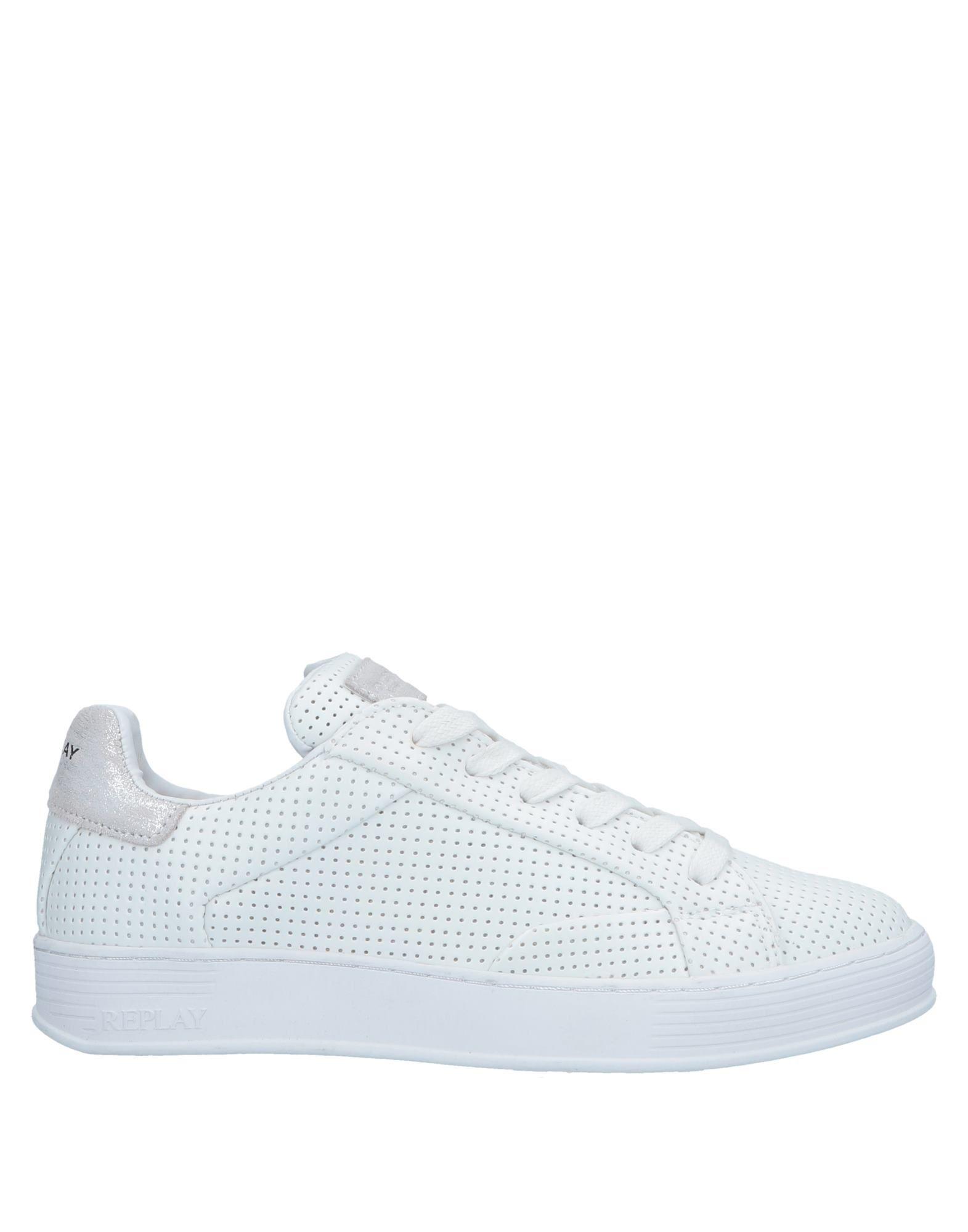 replay white sneakers