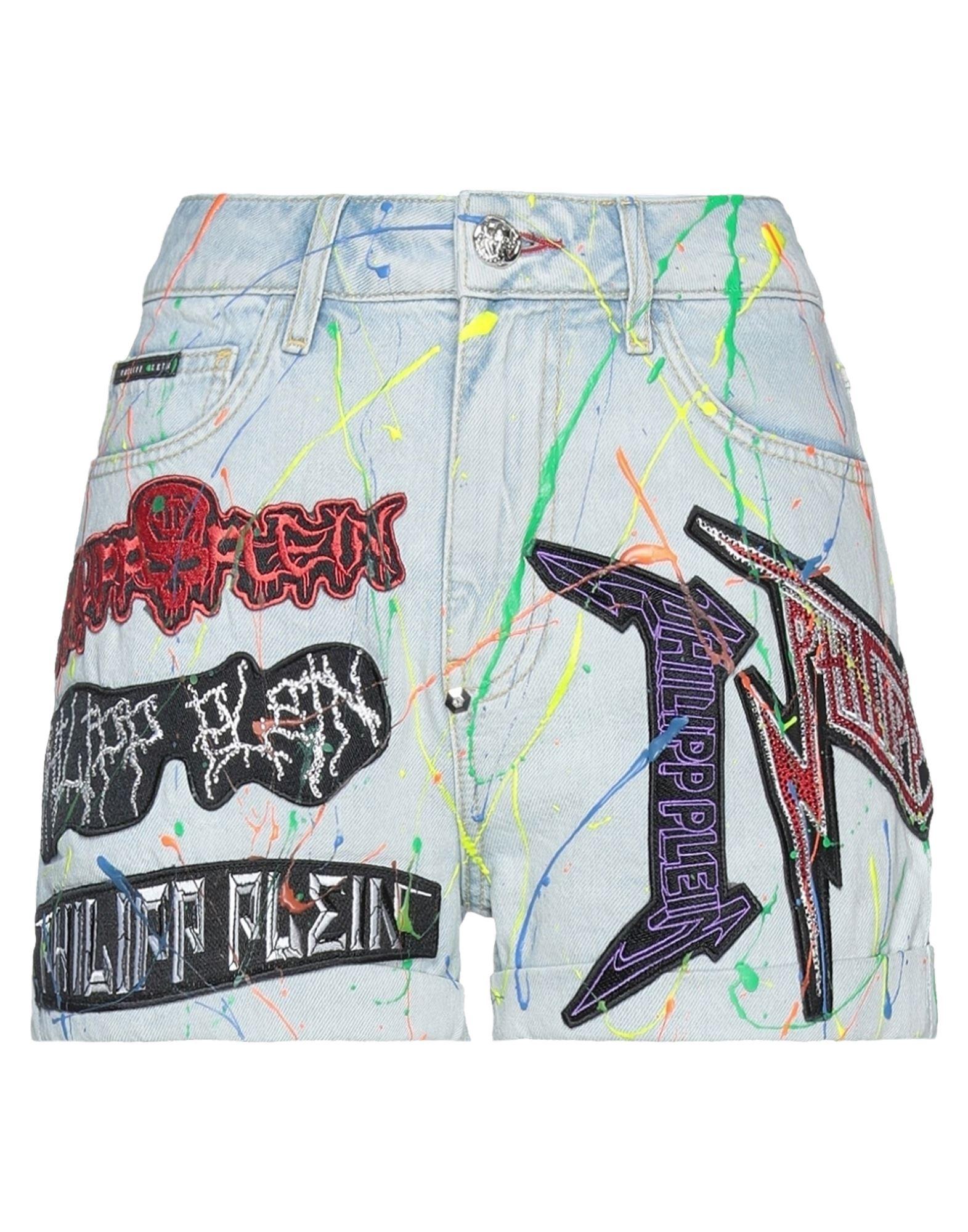 Philipp Plein Denim Shorts in Blue | Lyst