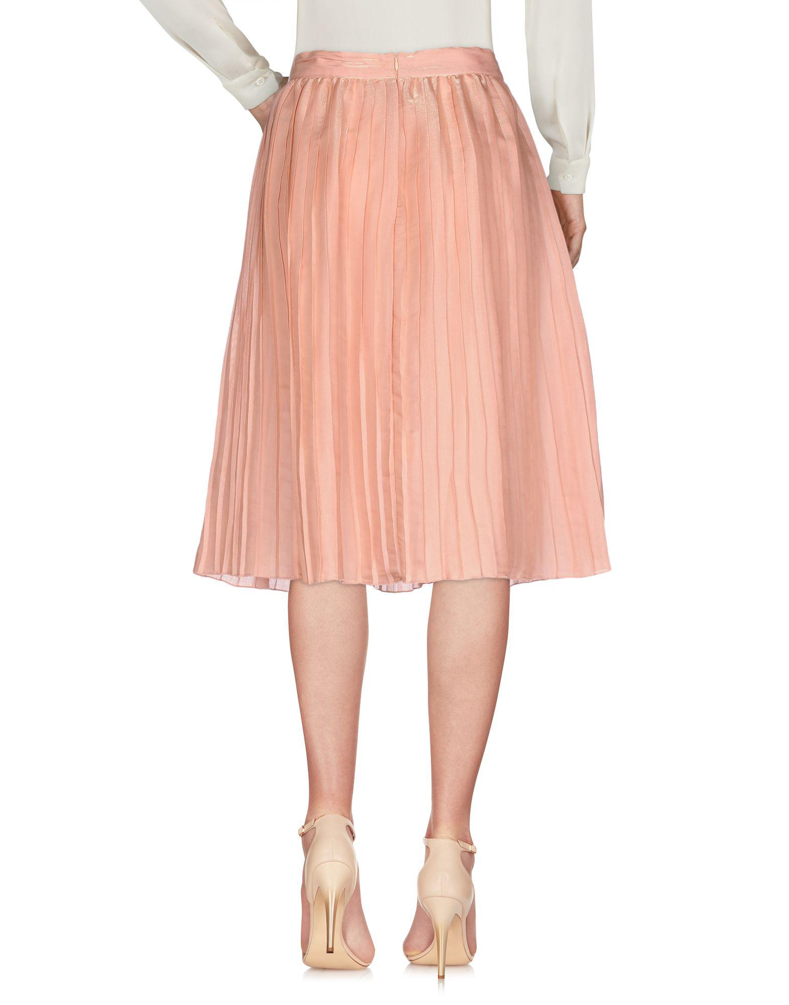 Glamorous Synthetic Knee Length Skirt in Pale Pink (Pink) - Lyst