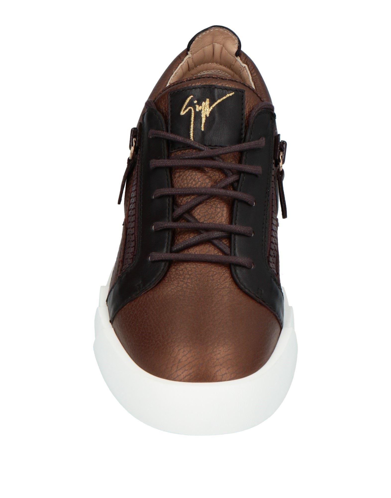 Giuseppe Zanotti Leather Trainers in Bronze (Brown) for Men | Lyst