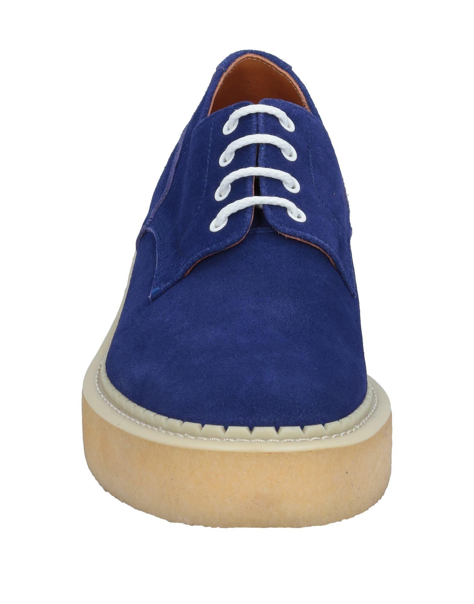 Comme des Garçons Suede Laceup Shoe in Bright Blue (Blue