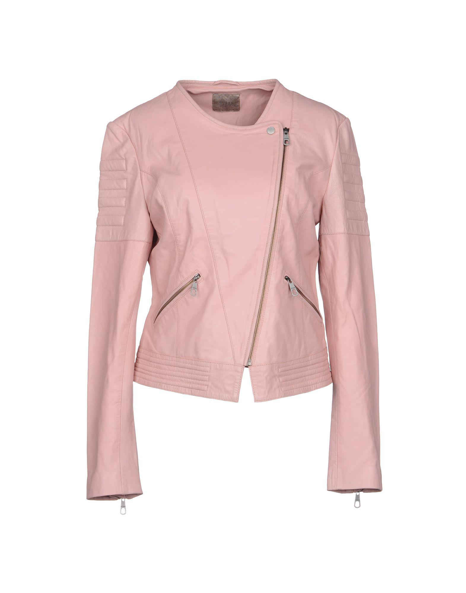 guess pink jacket