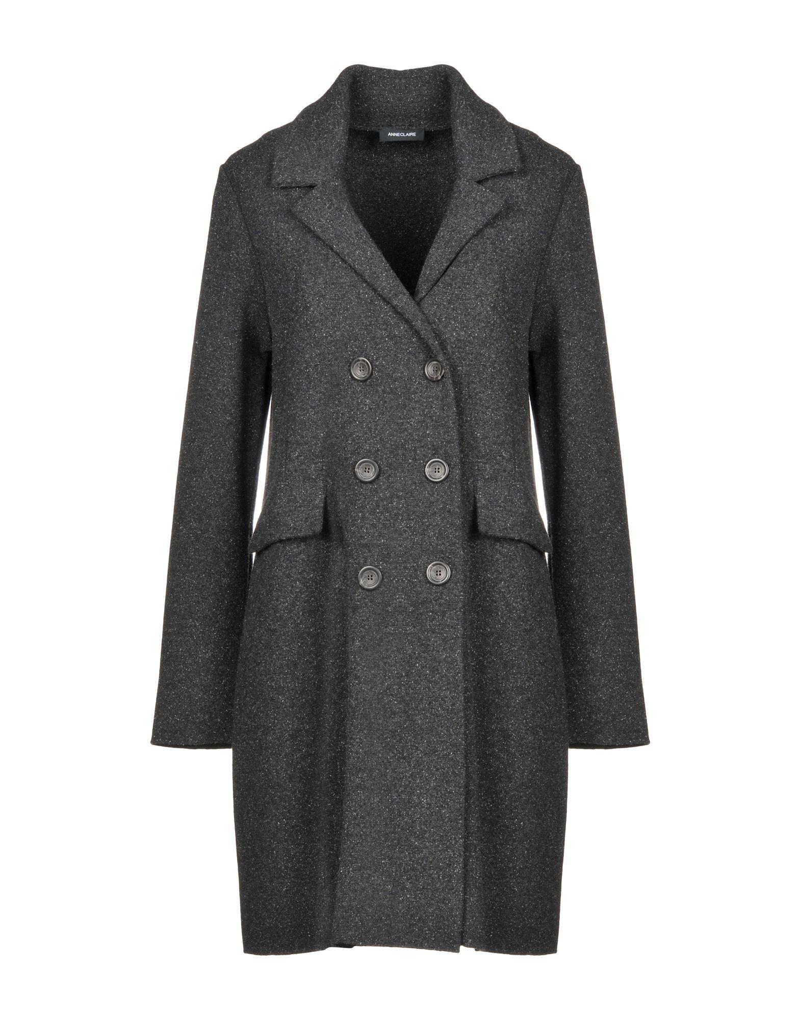 Anneclaire Wool Coat in Lead (Gray) - Lyst