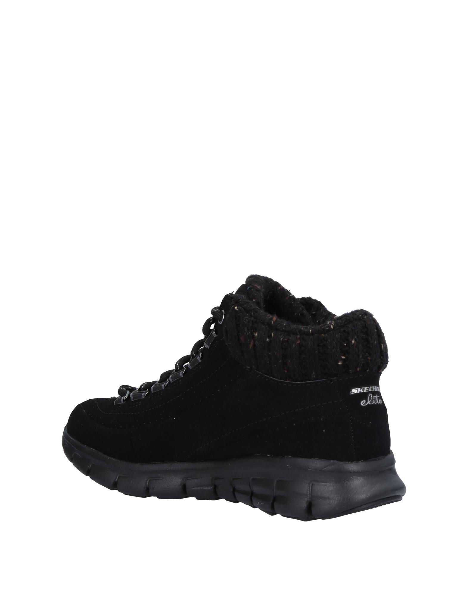 Skechers Leather High-tops & Sneakers in Black | Lyst