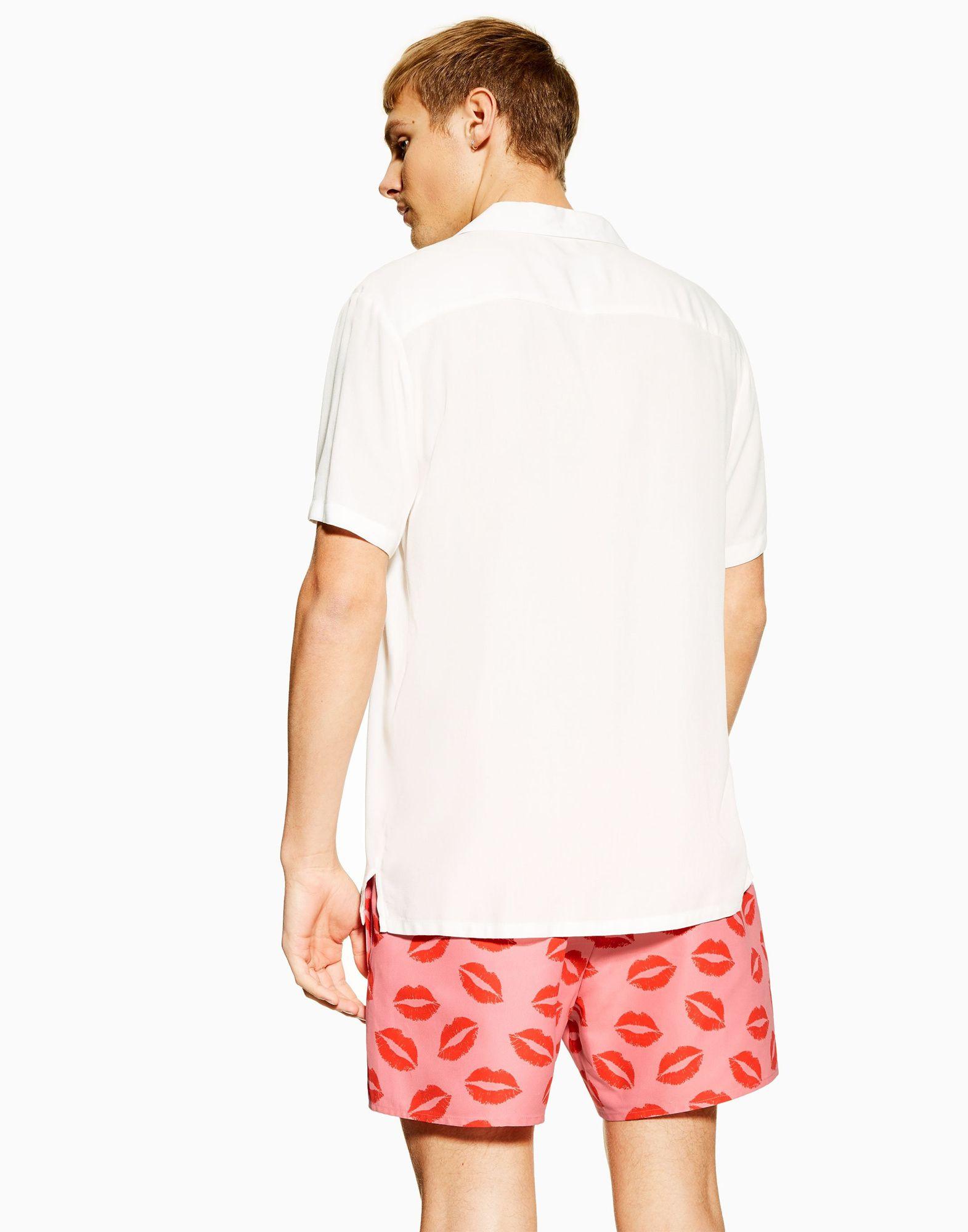 TOPMAN Swim Trunks in Pink for Men Lyst