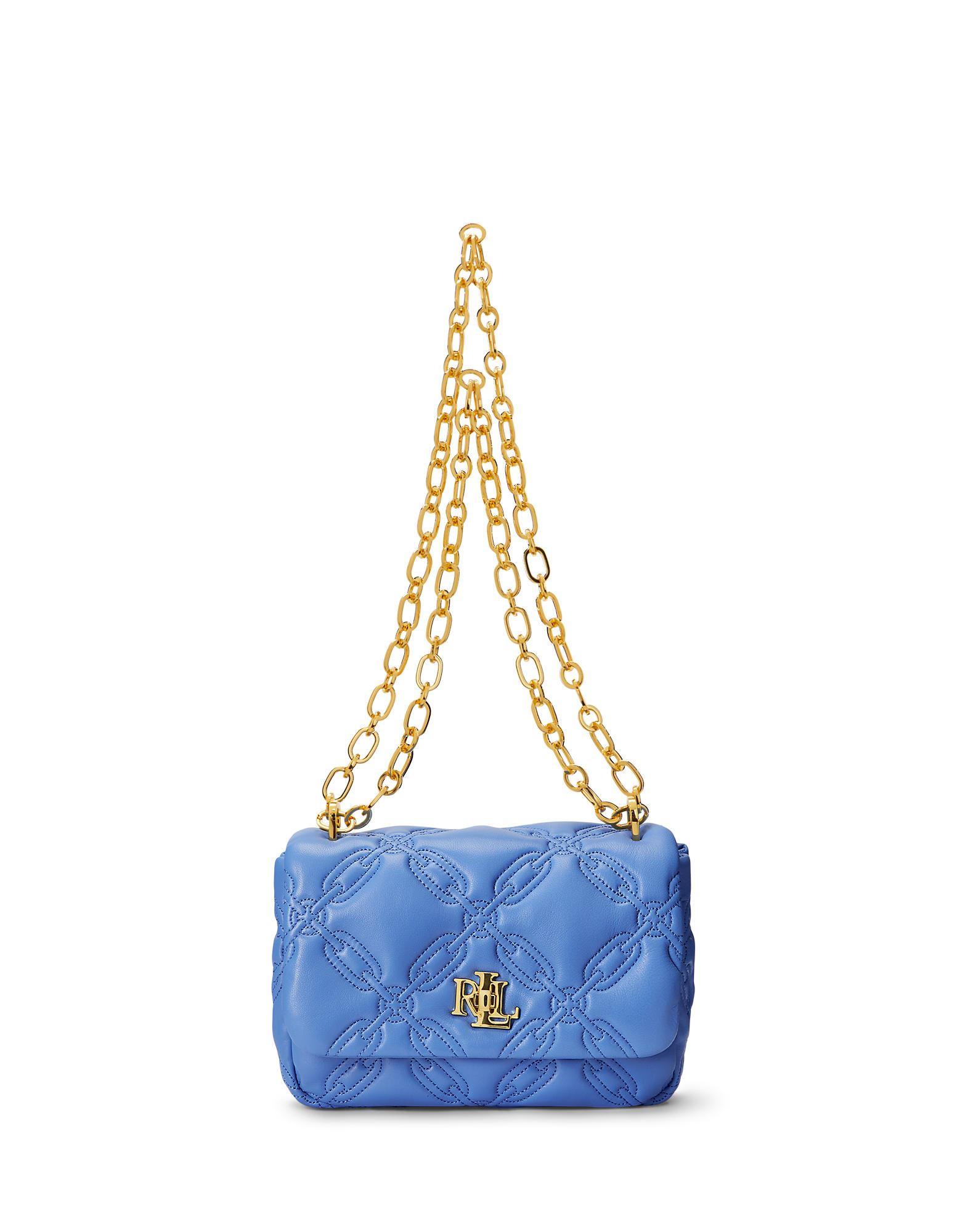 Lauren by Ralph Lauren Quilted Nappa Leather Medium Sophee Bag in Blue Lyst