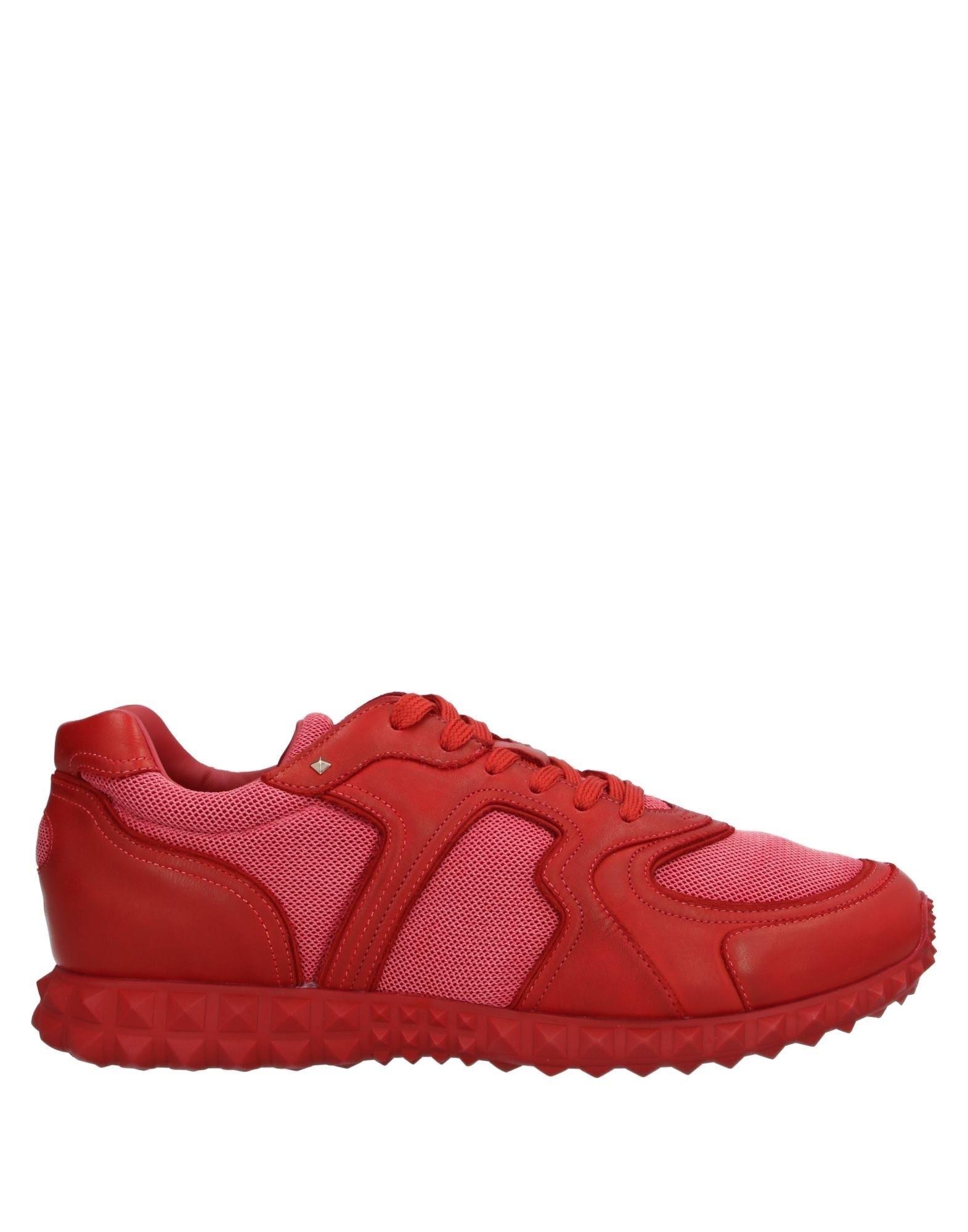 Valentino Garavani Leather Low-tops & Sneakers in Red for Men - Lyst