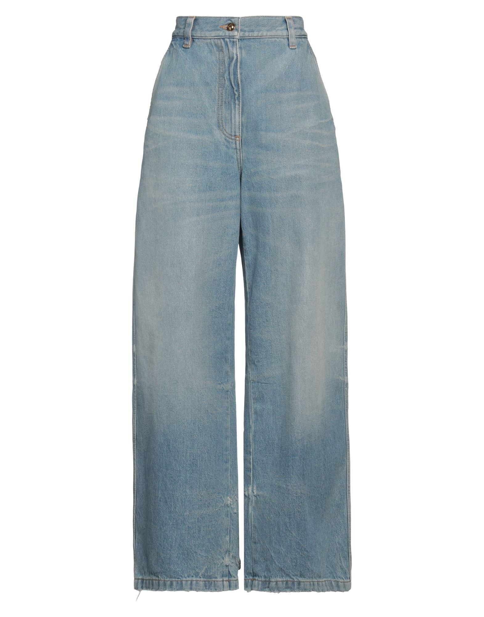 デニム・ジーパン PALM ANGELS PARIS WIDE COTTON DENIM JEANS Palm Angels Wide-leg jeans for Women | Online Sale up to 79