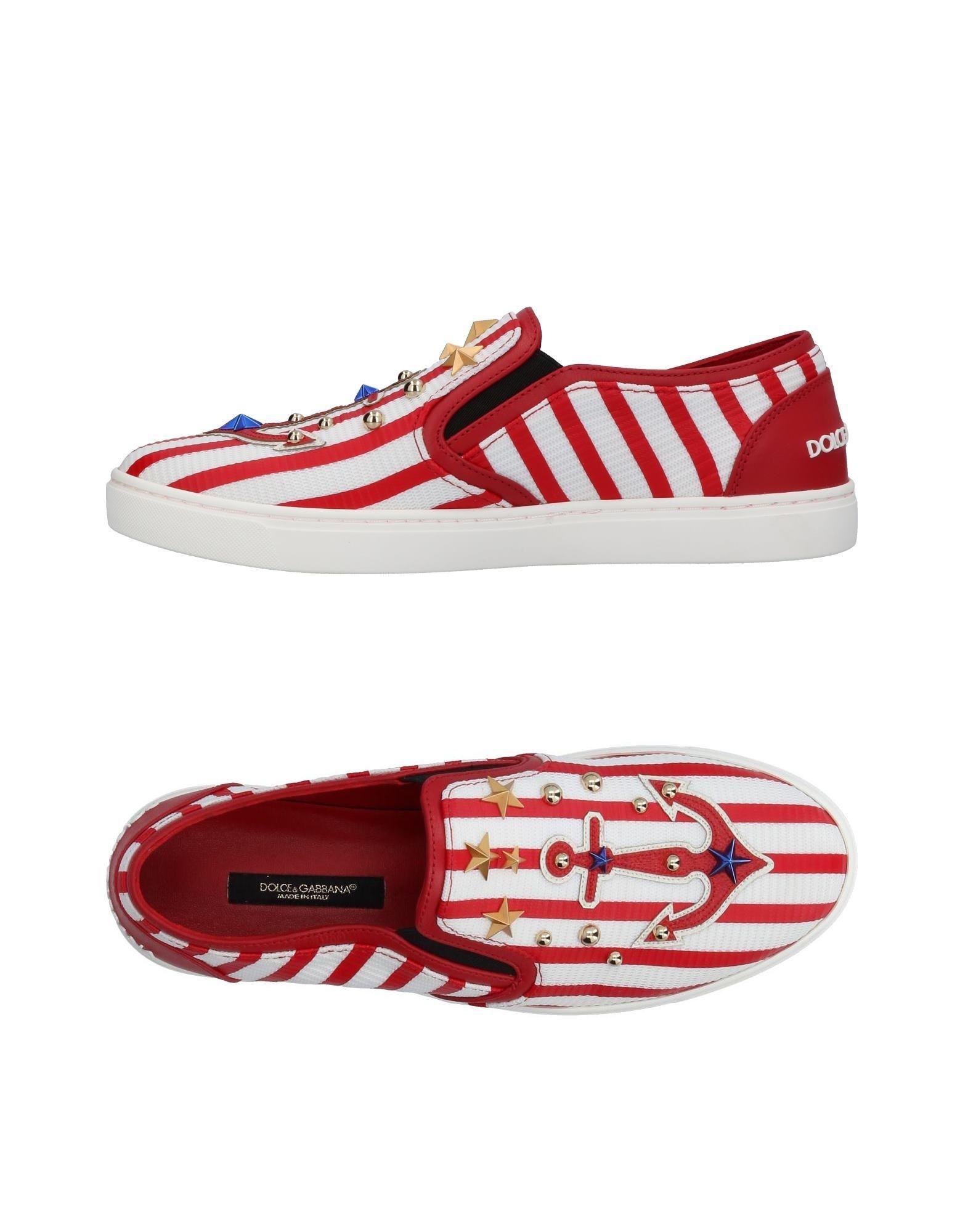 dolce and gabbana red and white shoes
