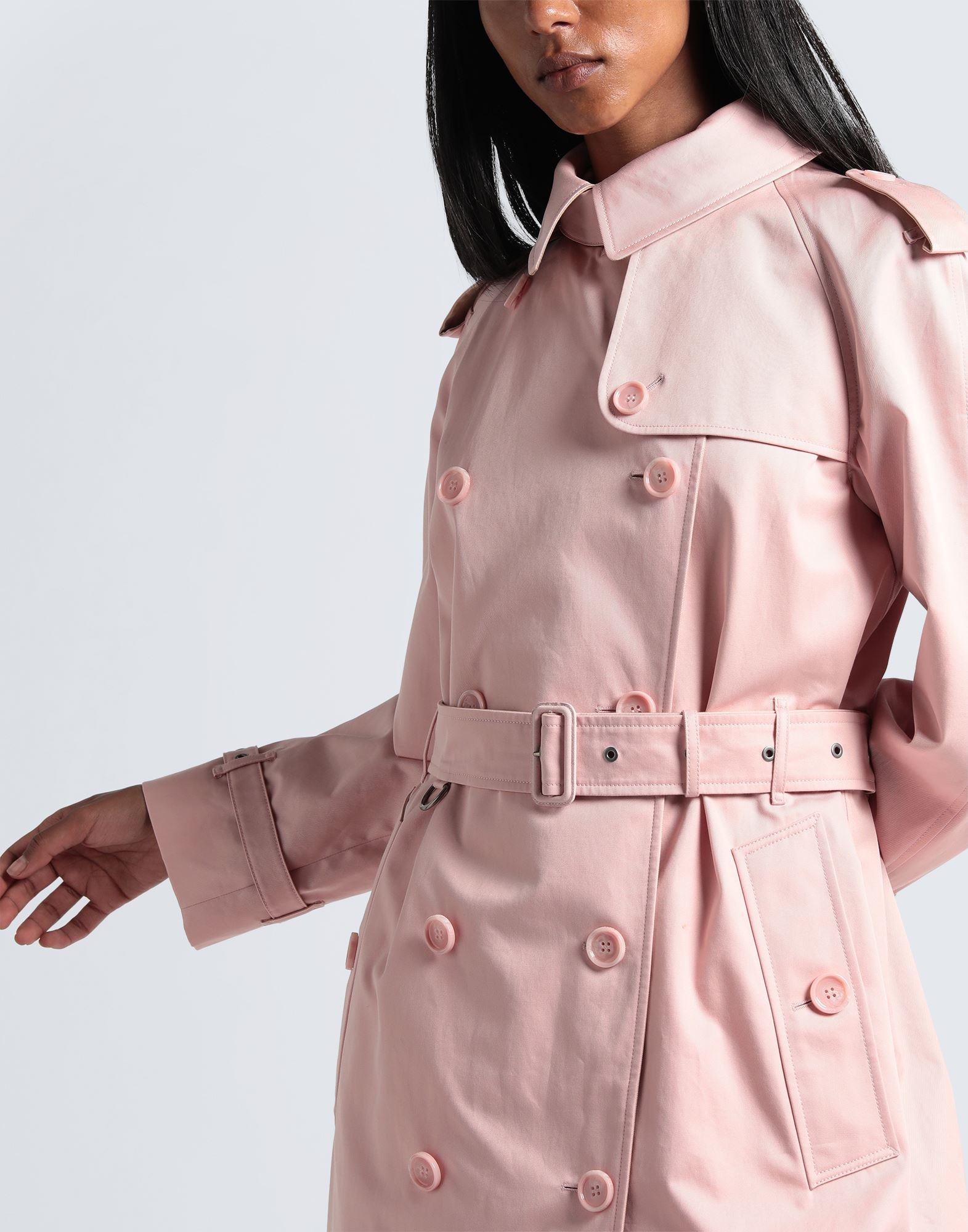Burberry Overcoat Trench Coat in Pink Lyst UK