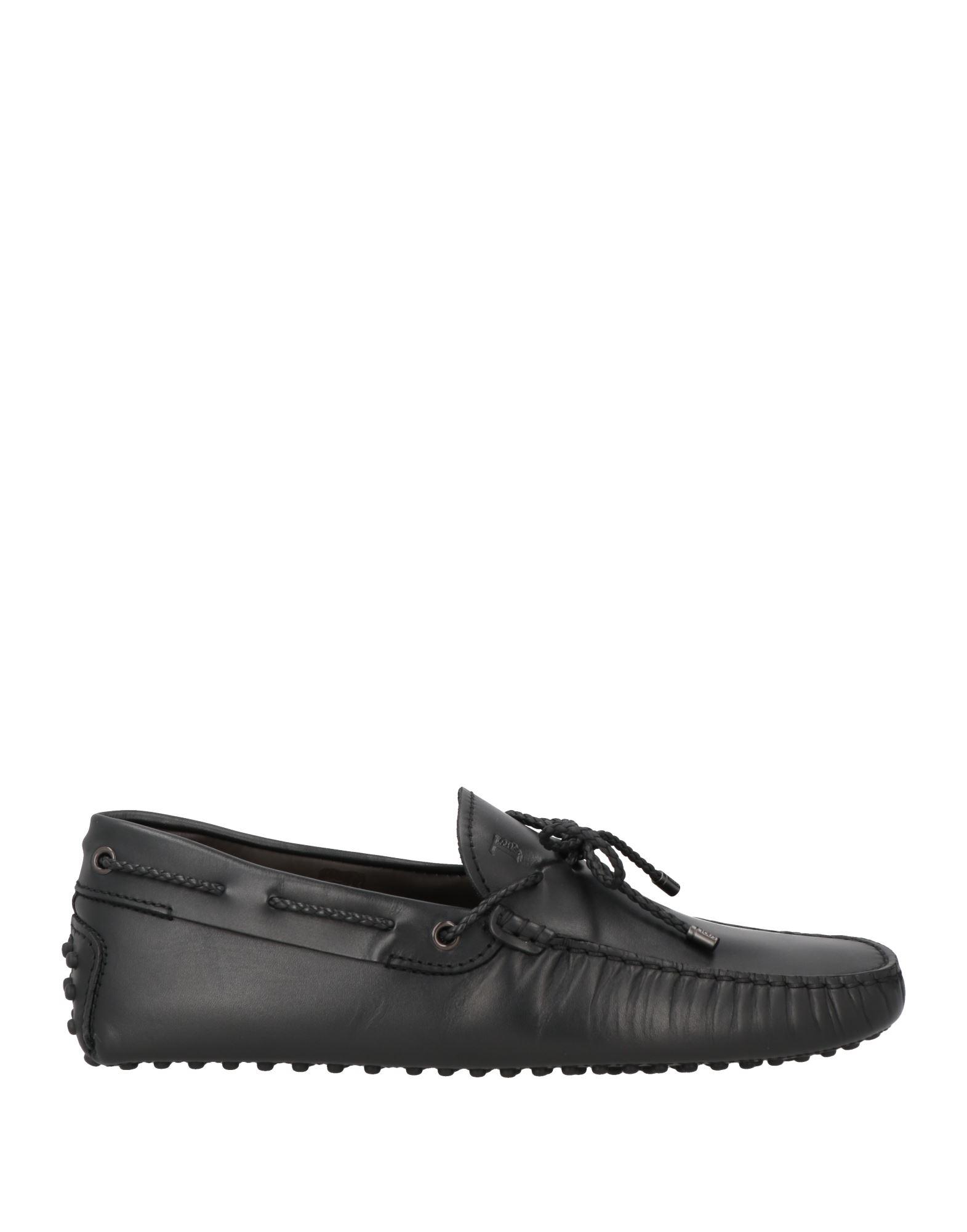 Black Leather Loafers Tod's Driving Moccasins City Gommino