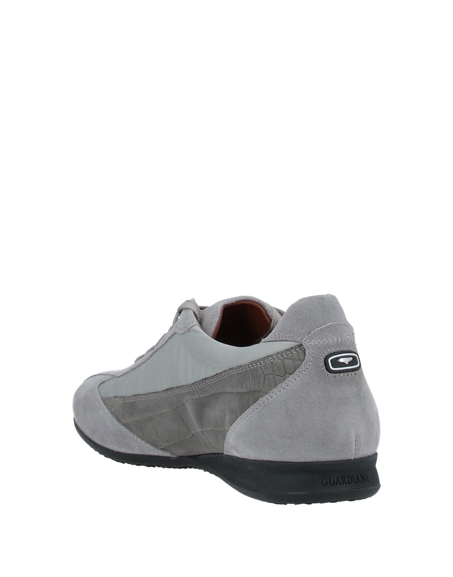 Alberto Guardiani Leather Trainers in Grey (Gray) for Men - Lyst