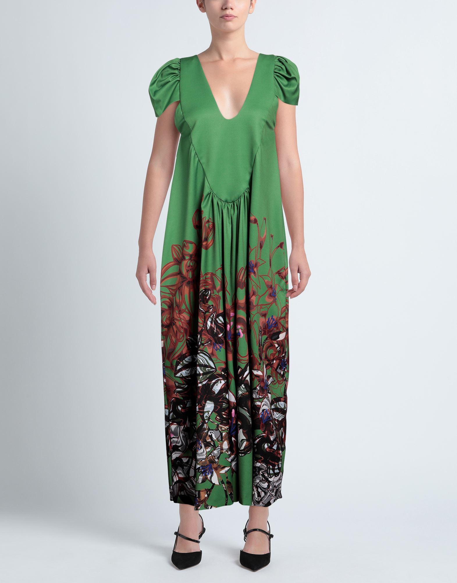 Kika Vargas Long Dress in Green | Lyst Australia
