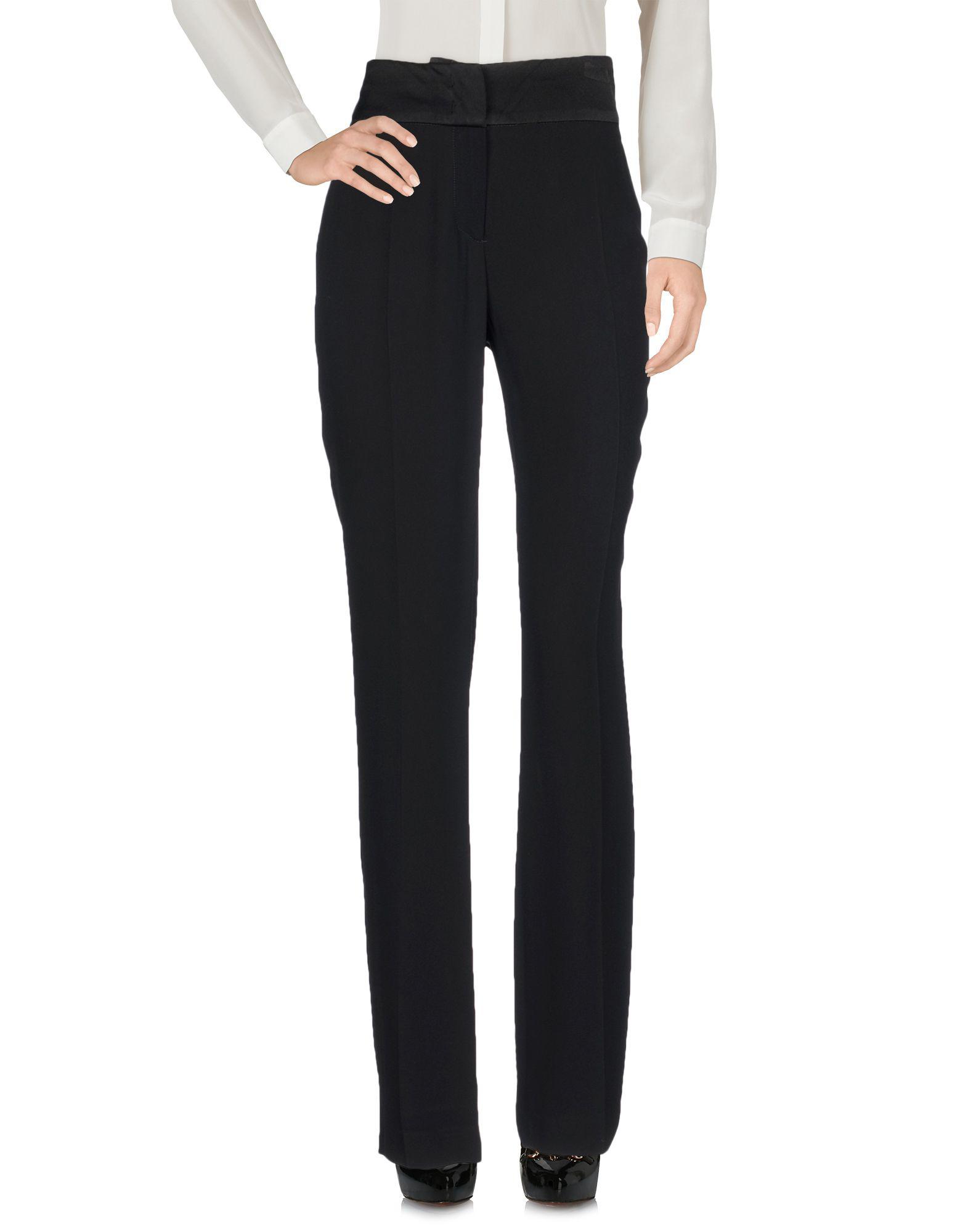 Emilio Pucci Satin Casual Pants in Black - Lyst