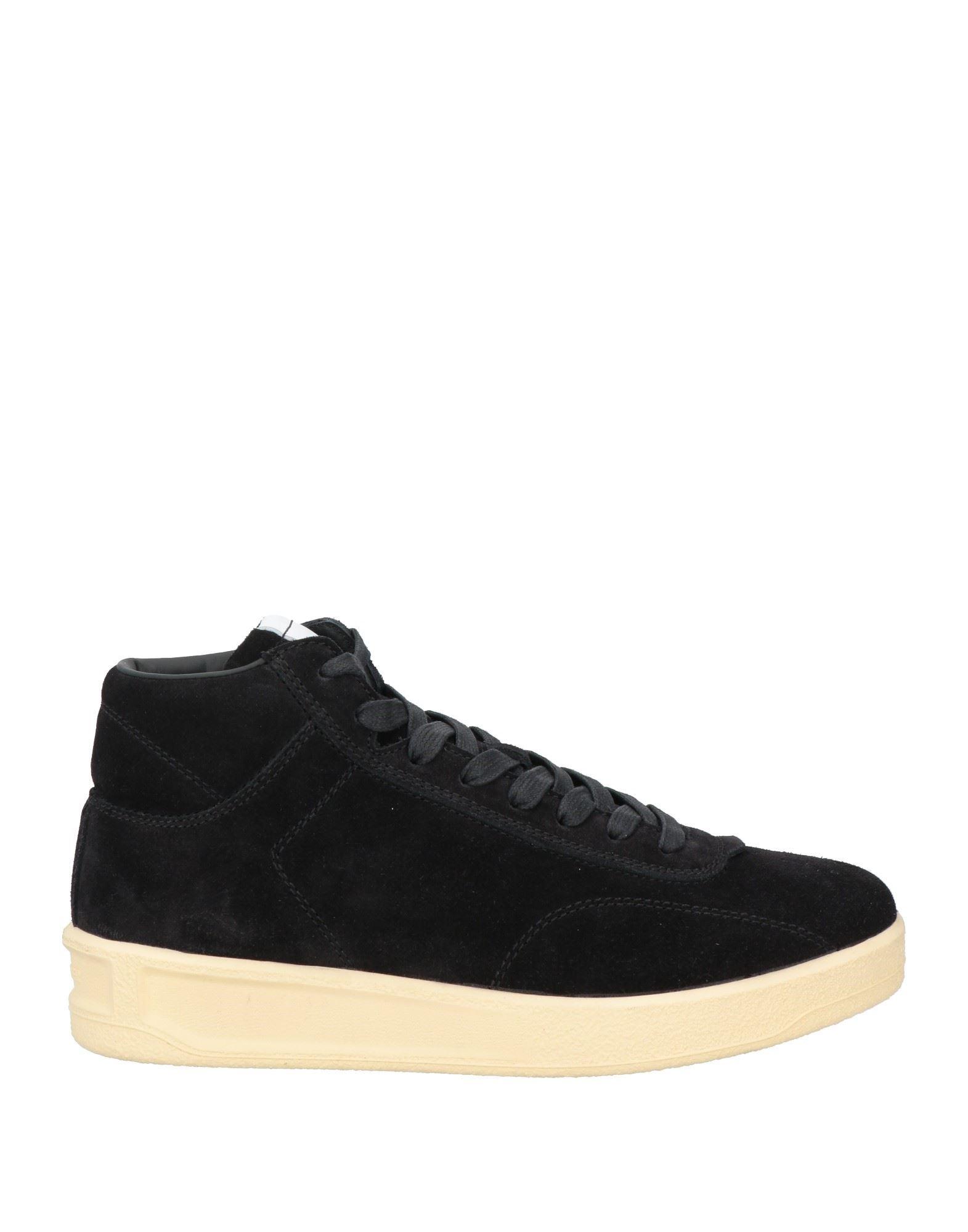 【関税&送料込】Jil Sander Black Fabric And Suede Sneakers JIL SANDER Size 9 Black Canvas Twill Chunky Crepe Sole