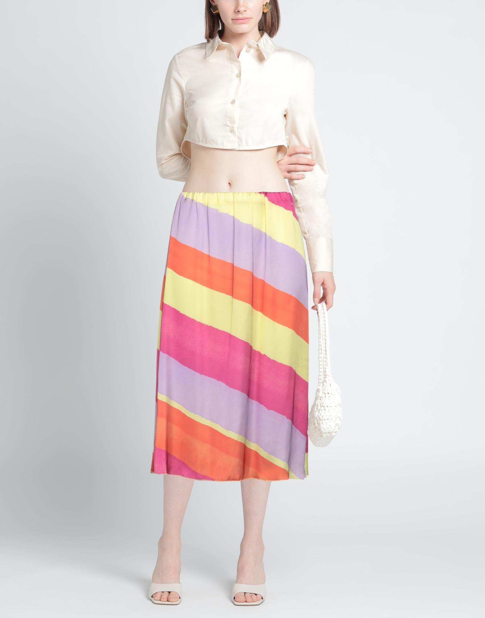 Pink midi skirt yellow top discount
