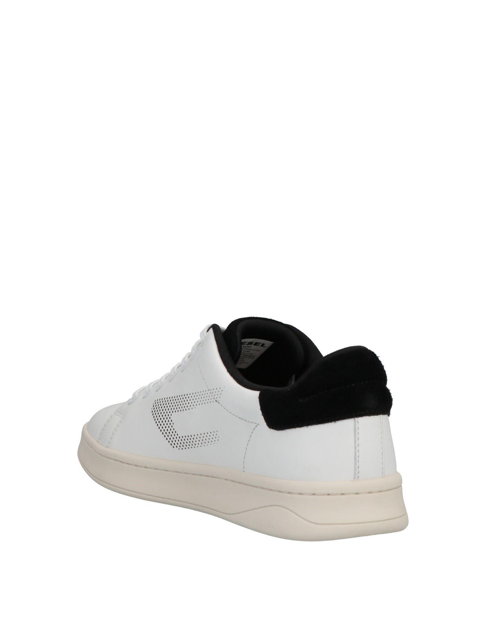DIESEL Leather Trainers in Black for 