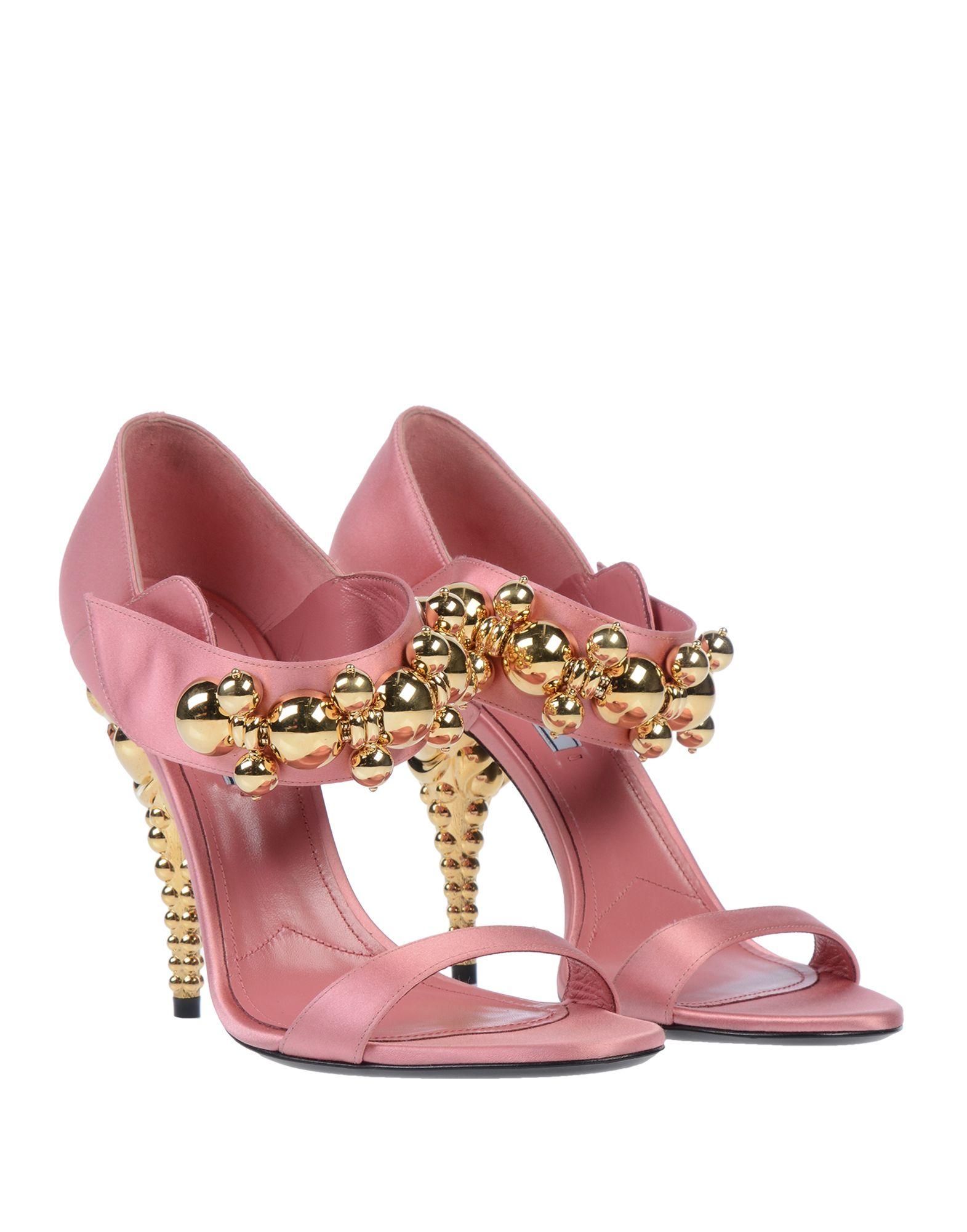 Prada Satin Sandals in Pink - Lyst