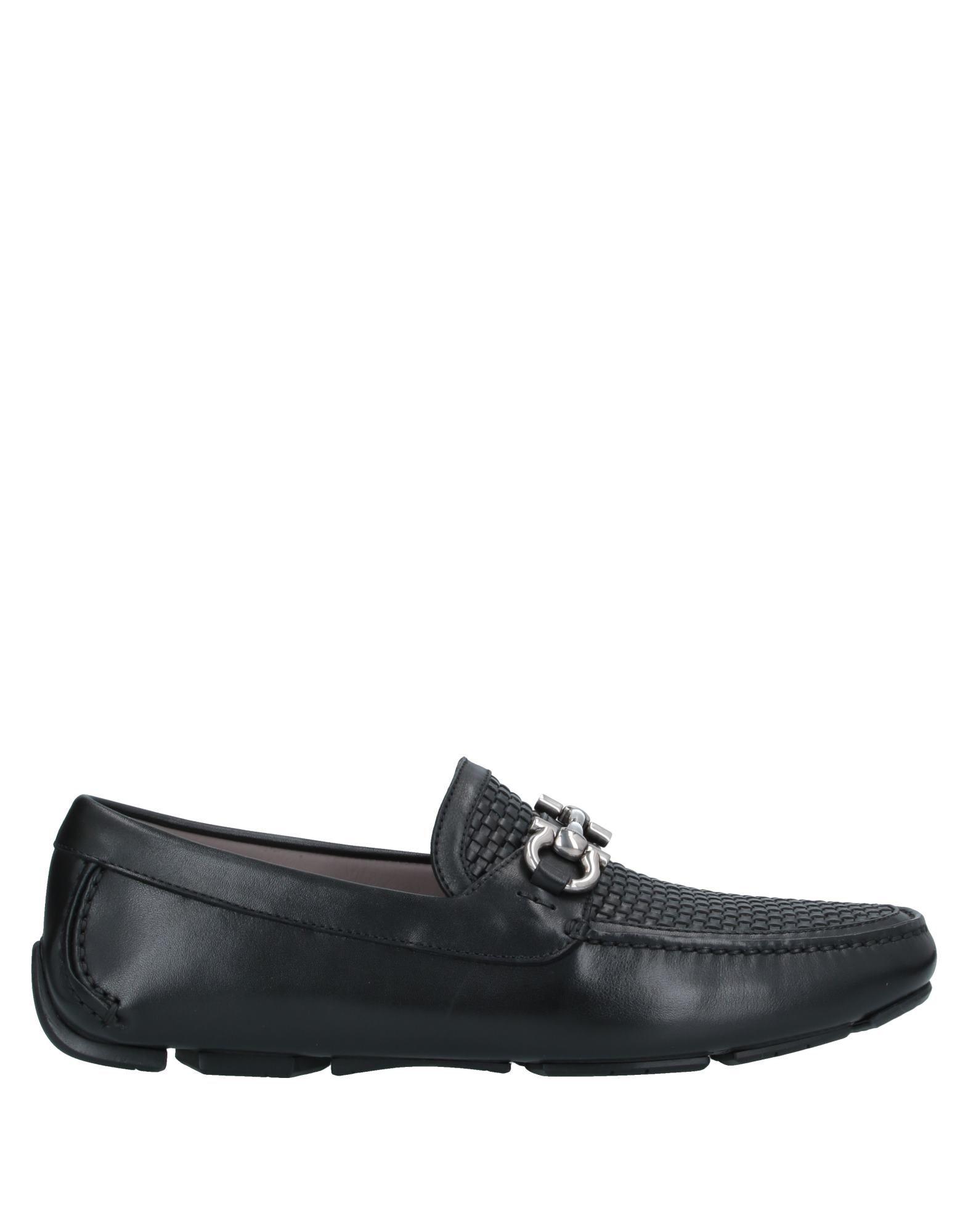 Ferragamo Leather Loafer in Black for Men - Lyst
