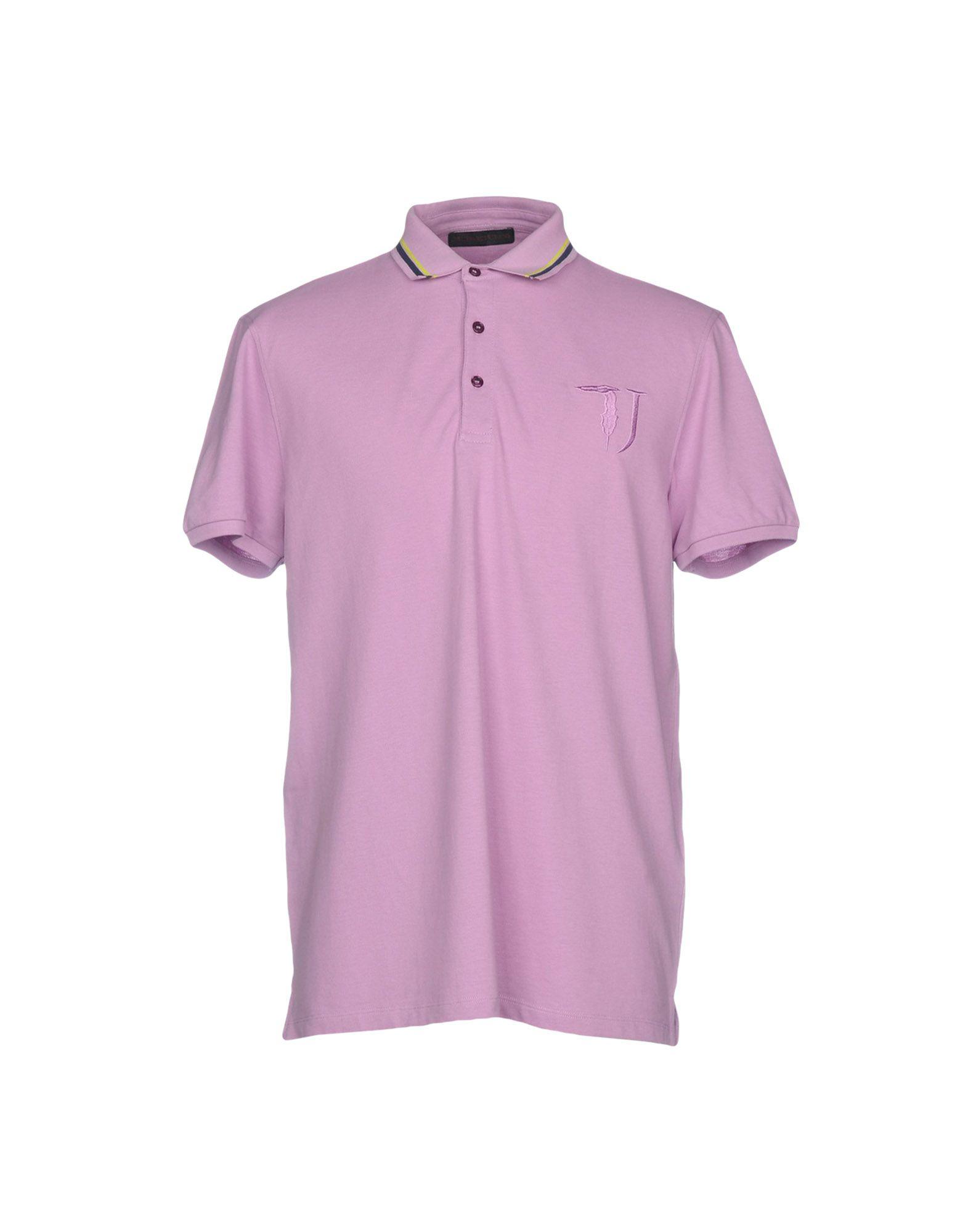 Trussardi Cotton Polo Shirt in Light Purple (Purple) for Men - Lyst