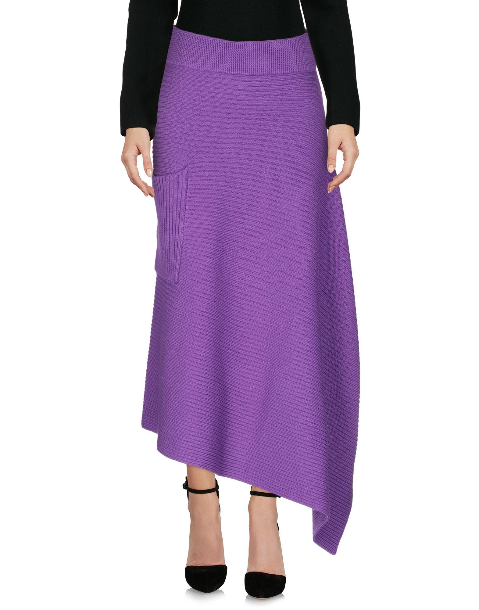 Tibi 3/4 Length Skirt in Purple - Lyst