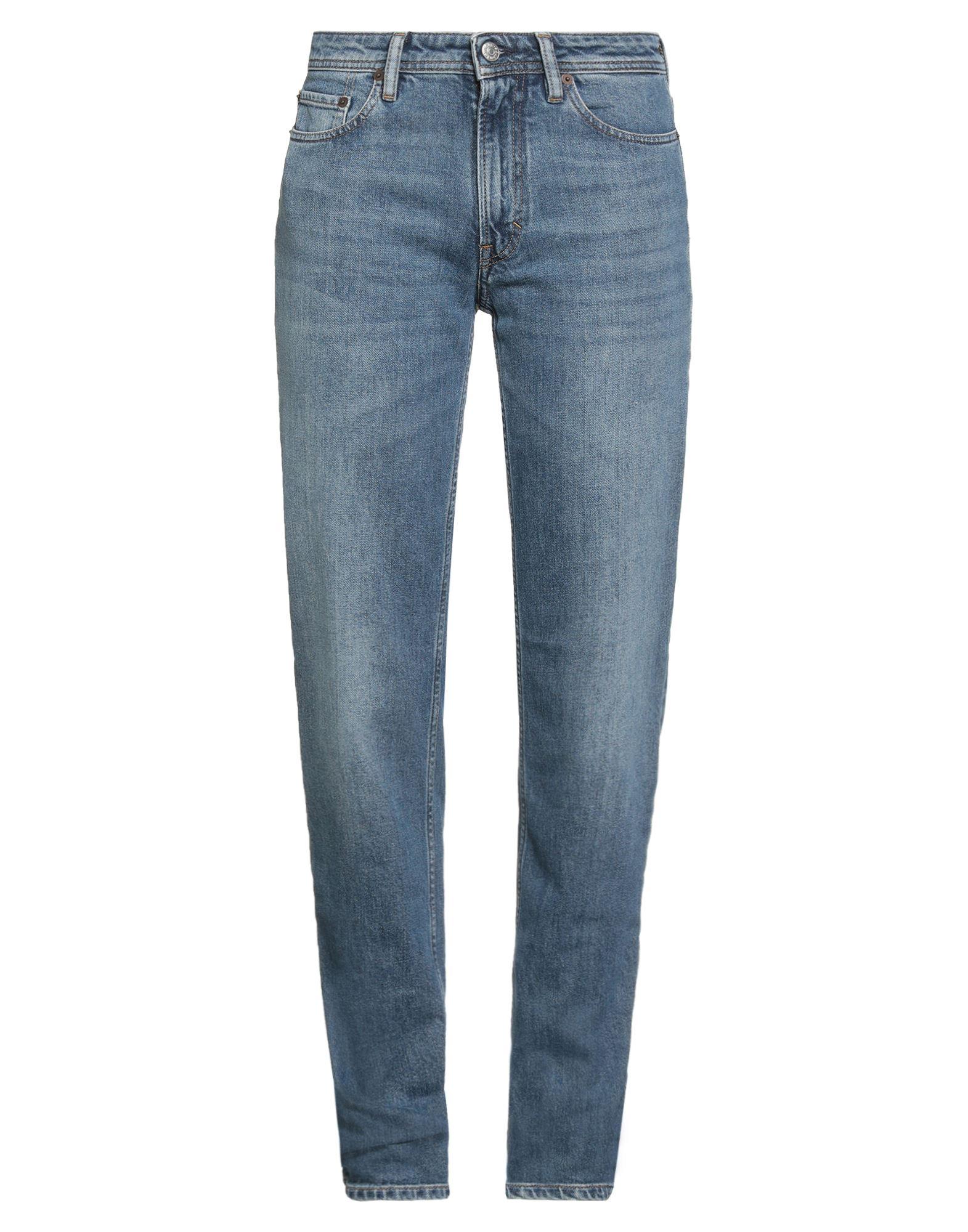 パンツ ACNE STUDIOS Women Straight Pants A00431228 BLUE Acne Studios - Belted denim trousers - Mid Blue