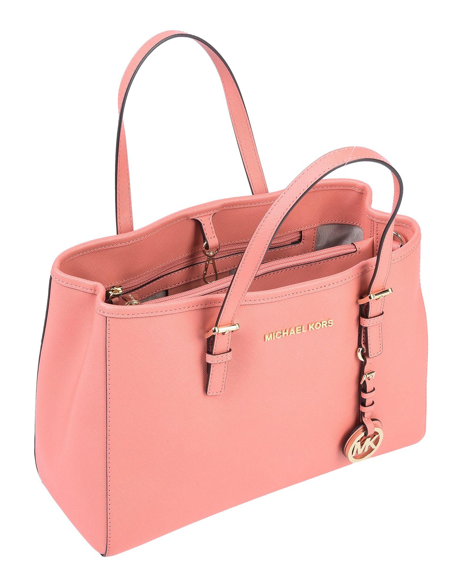 MICHAEL Michael Kors Leather Handbag in Coral (Pink) Lyst