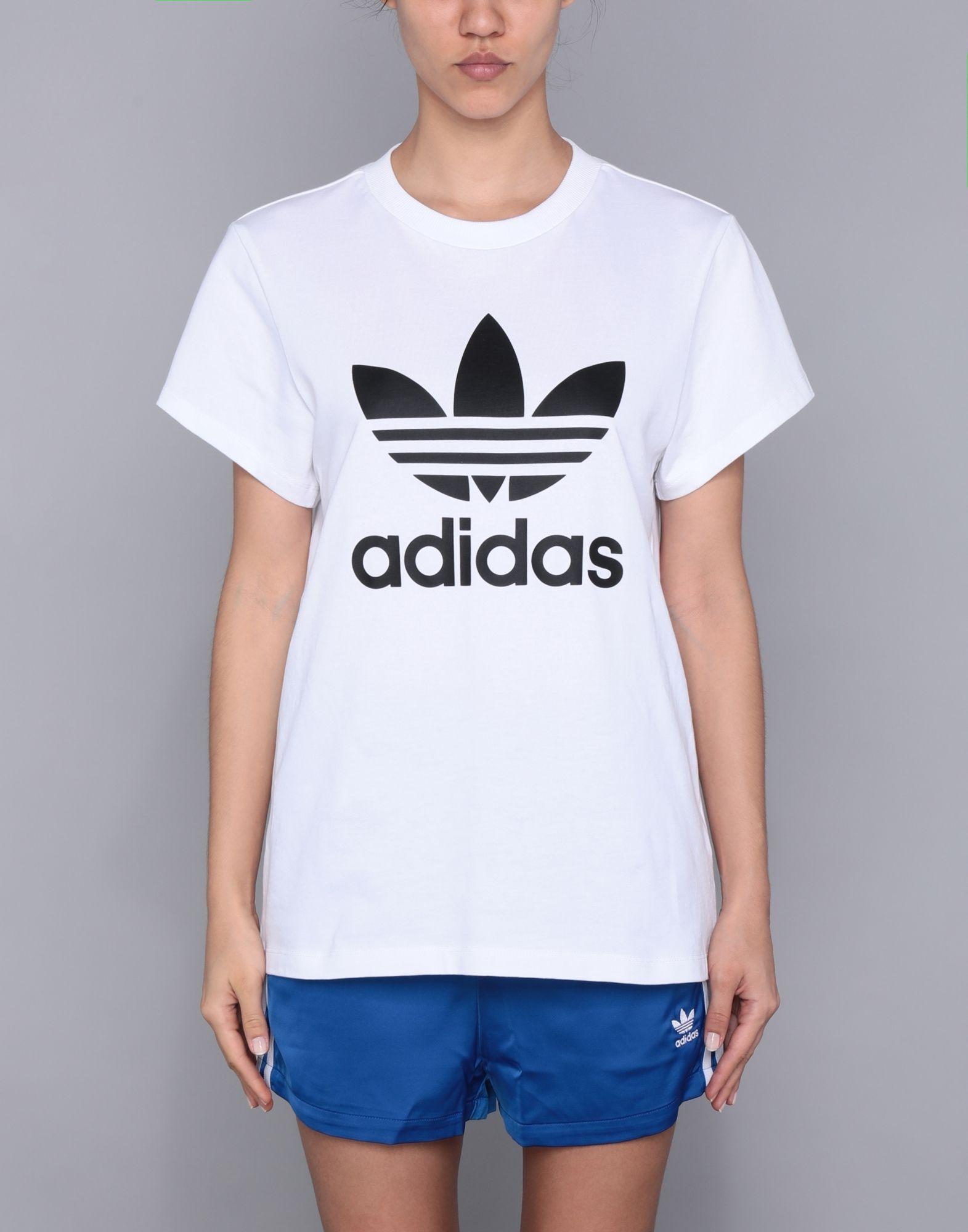 adidas Originals Cotton T-shirt in White - Lyst