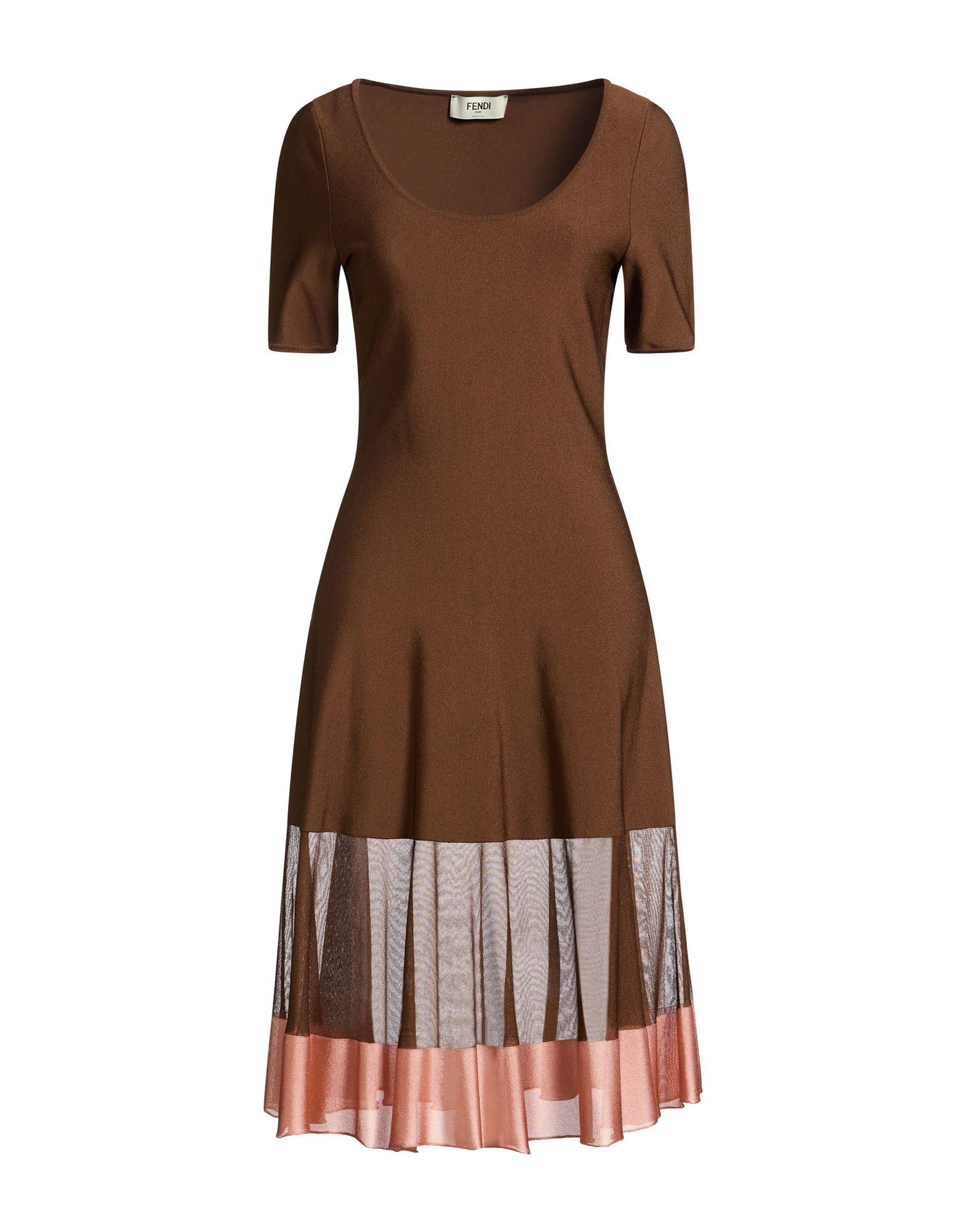 fendi brown viscose dress Fendi Brown Viscose Dress IT 36