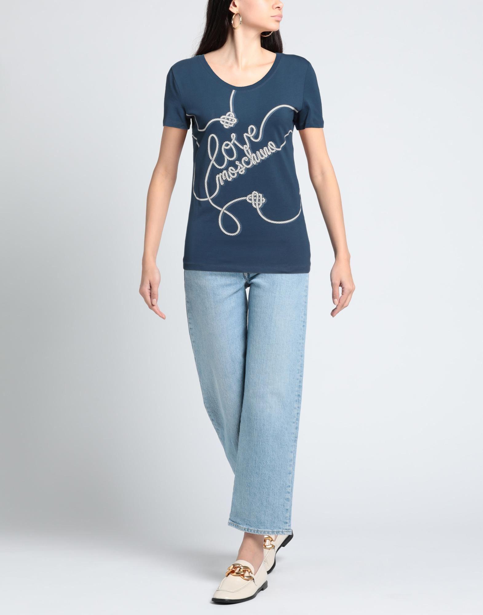 Love Moschino T shirt in Blue Lyst