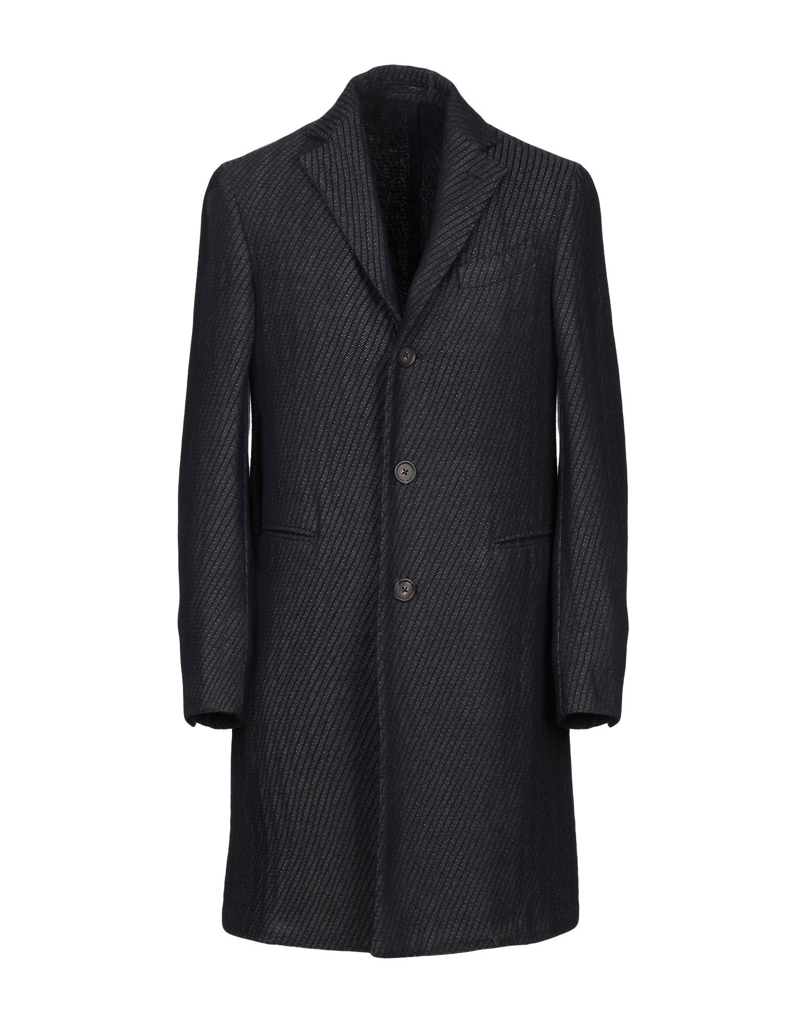 Lardini Flannel Coat in Dark Blue (Blue) for Men - Lyst