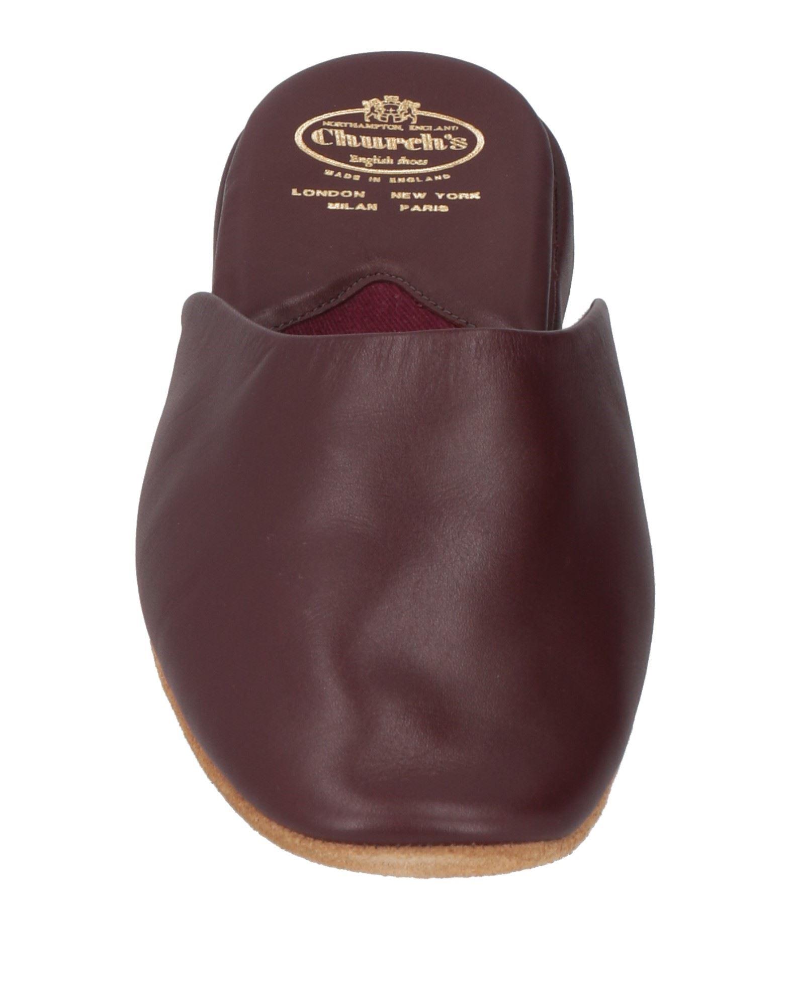 Leather Clearance Church's Air Travel Leather Slippers Church