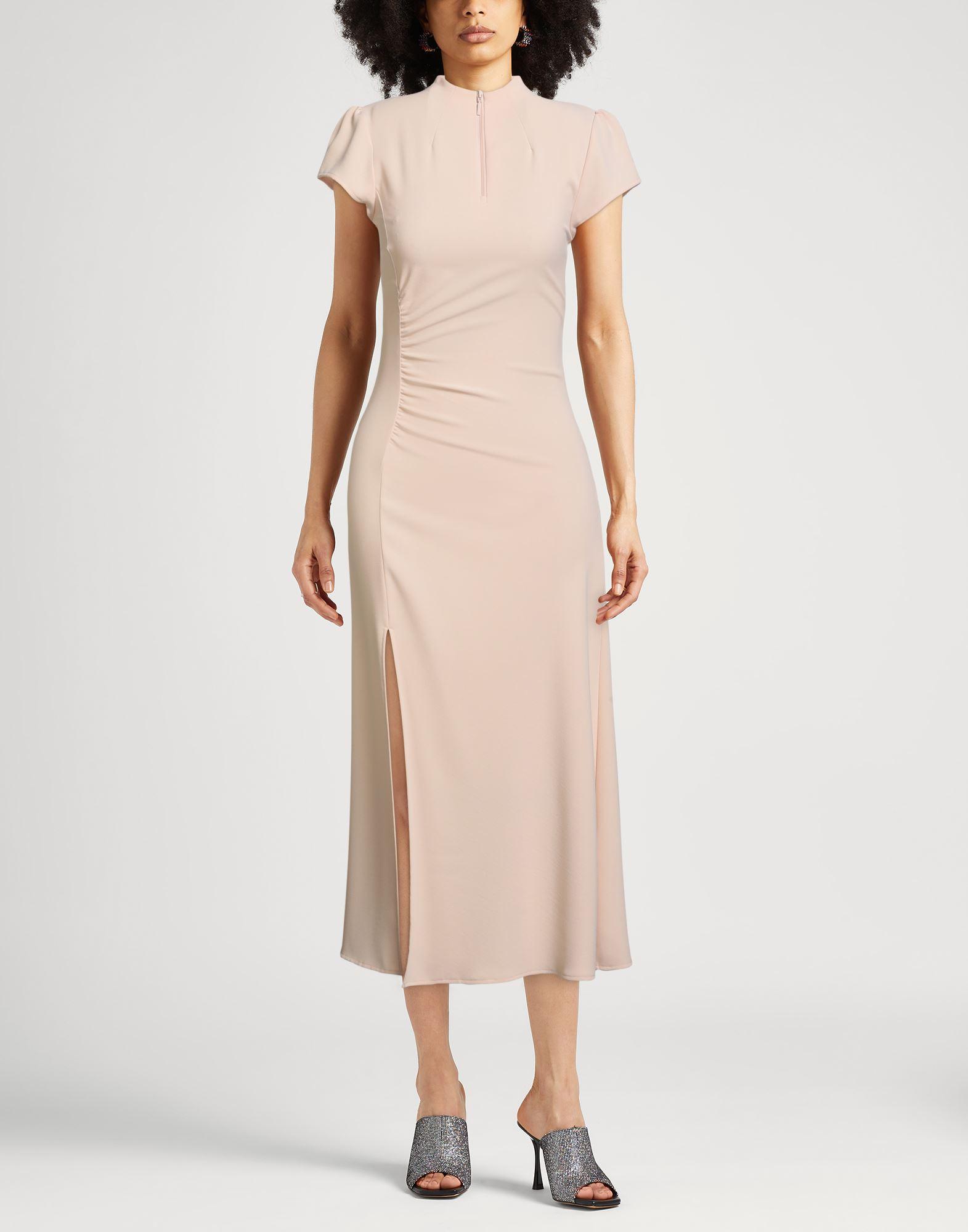 open lace back dress New Armani Exchange Layered Dress In Peach