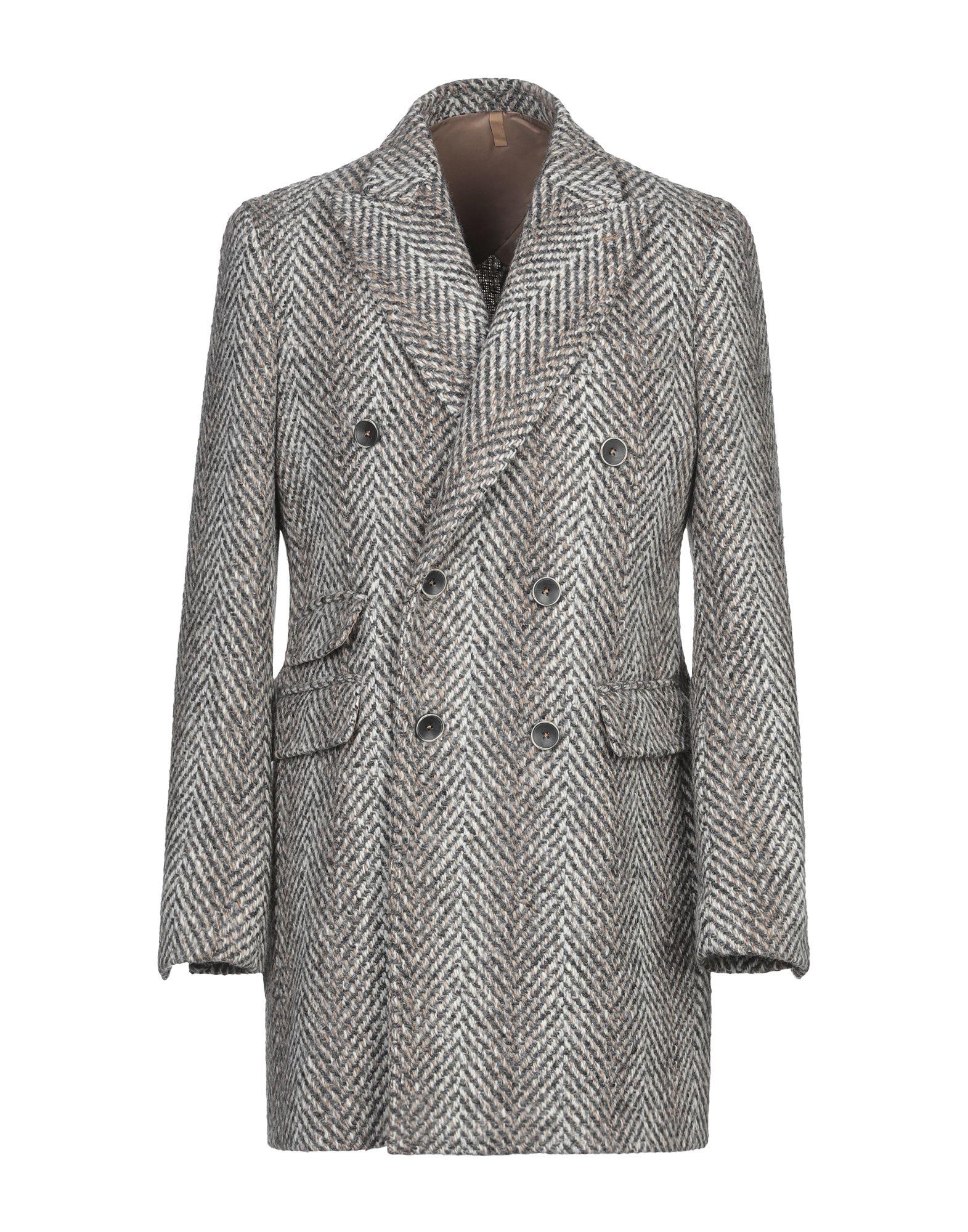 Domenico Tagliente Tweed Coat in Lead (Gray) for Men - Lyst
